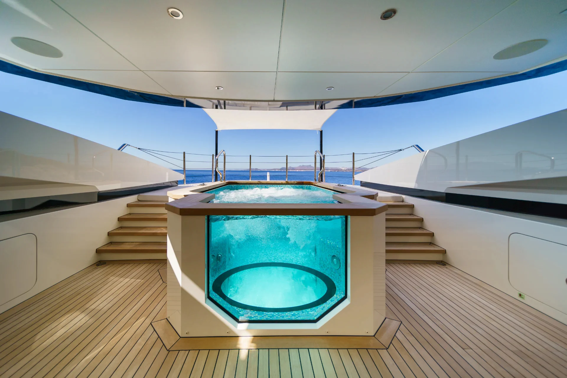 a swimming pool in a building aboard ETERNAL SPARK Yacht for Charter