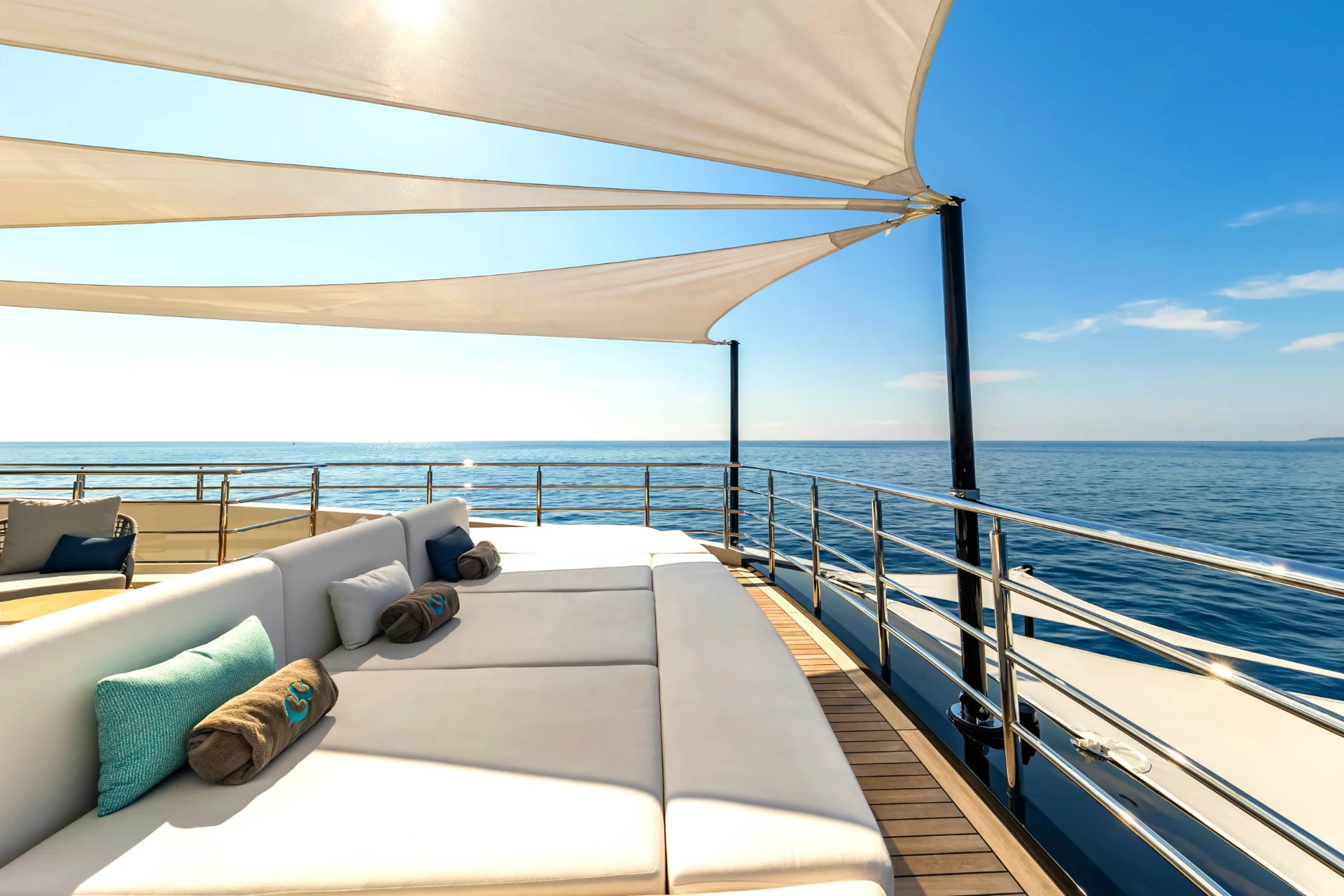 a boat on the water aboard ETERNAL SPARK Yacht for Charter