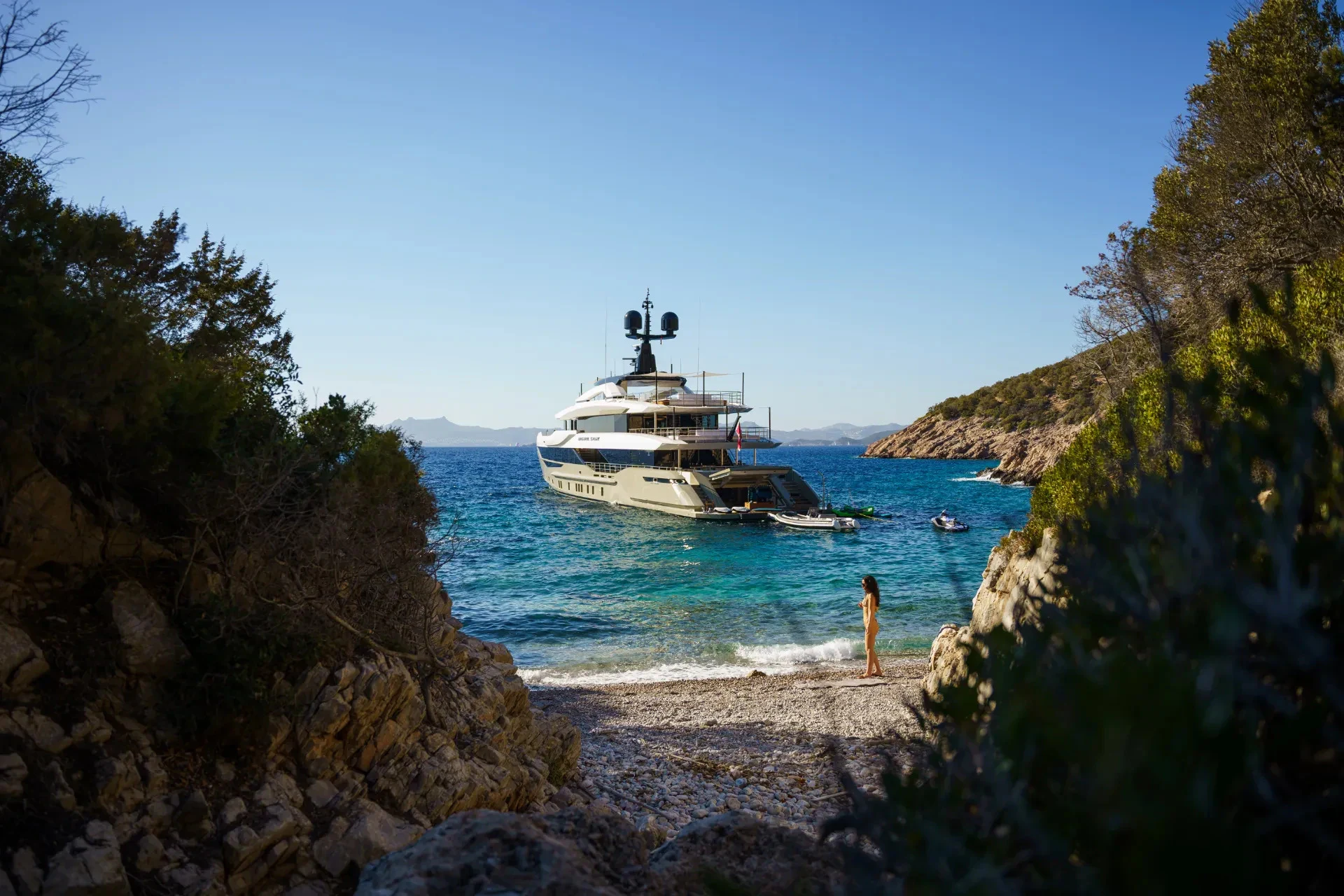 a boat on the water aboard ETERNAL SPARK Yacht for Charter