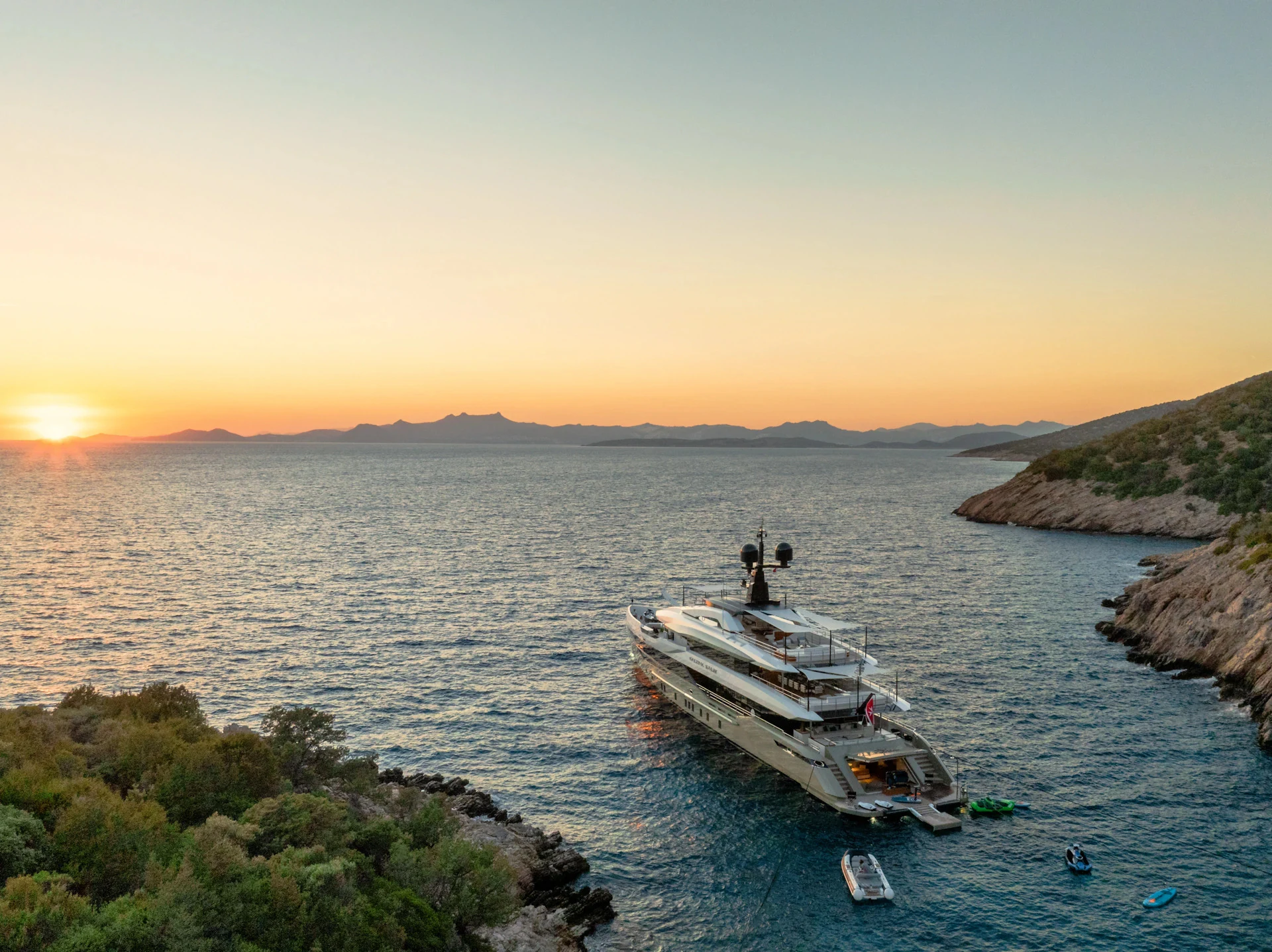 a boat in the water aboard ETERNAL SPARK Yacht for Charter