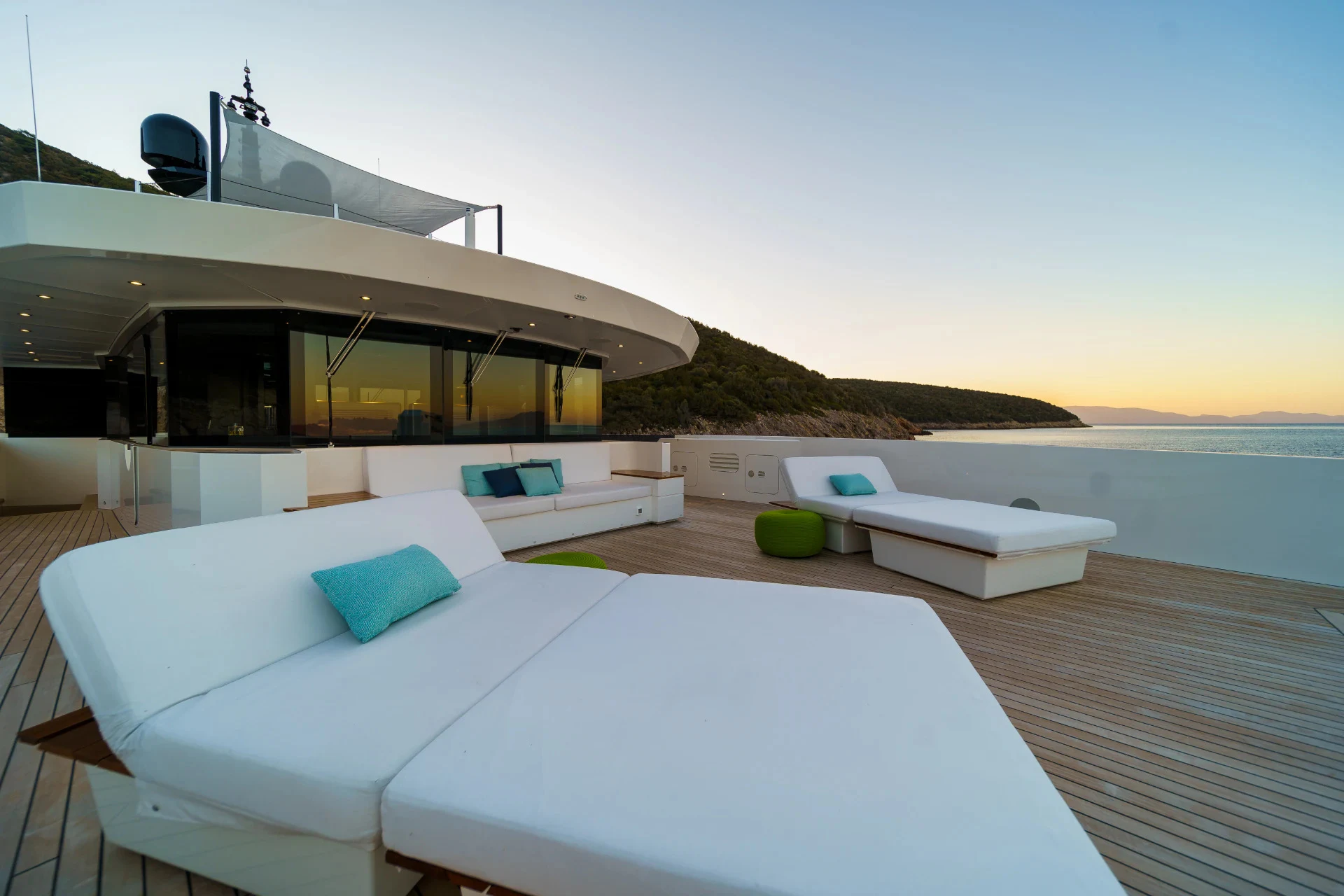 a boat on a deck aboard ETERNAL SPARK Yacht for Charter