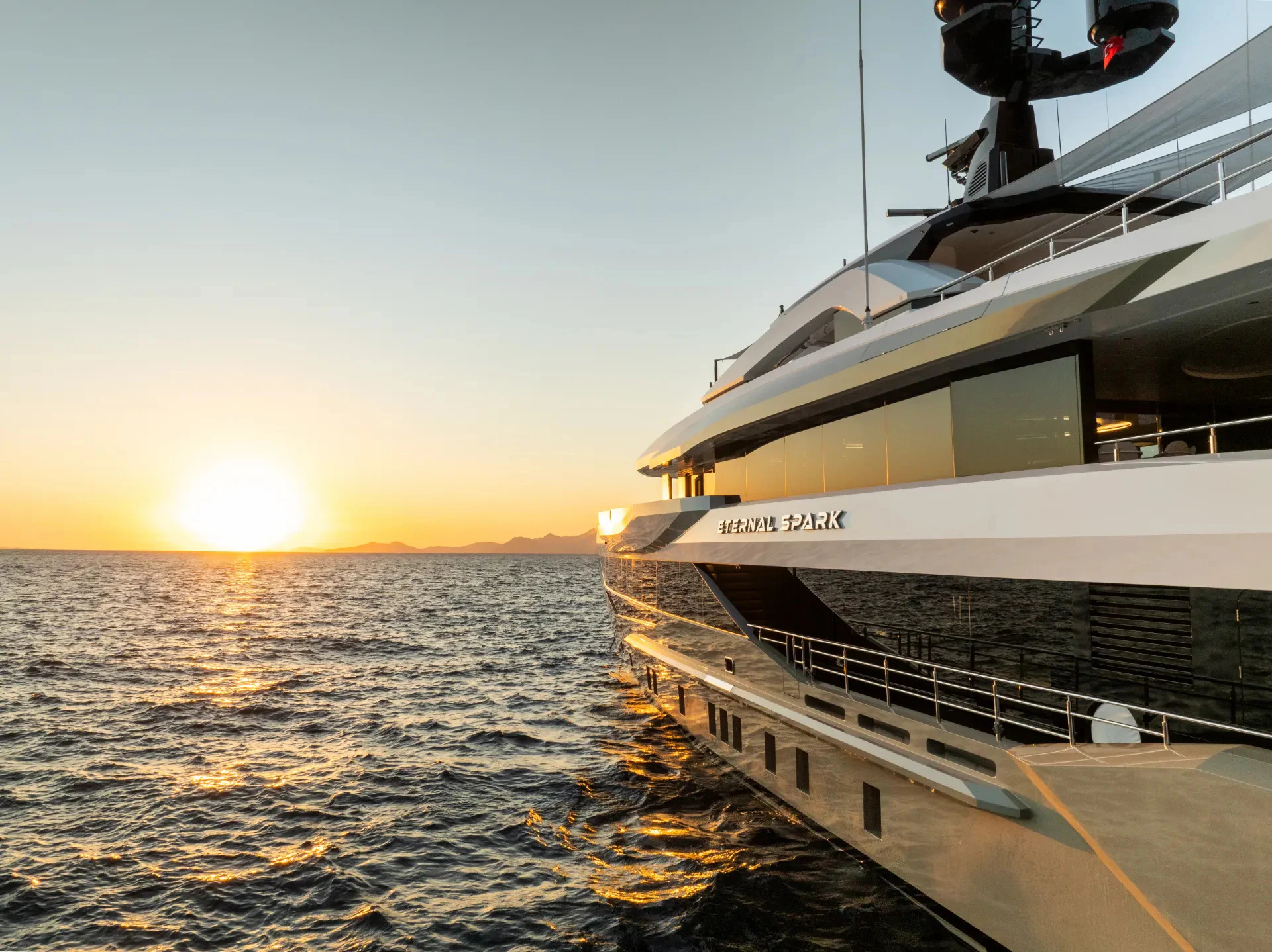 a boat on the water aboard ETERNAL SPARK Yacht for Charter