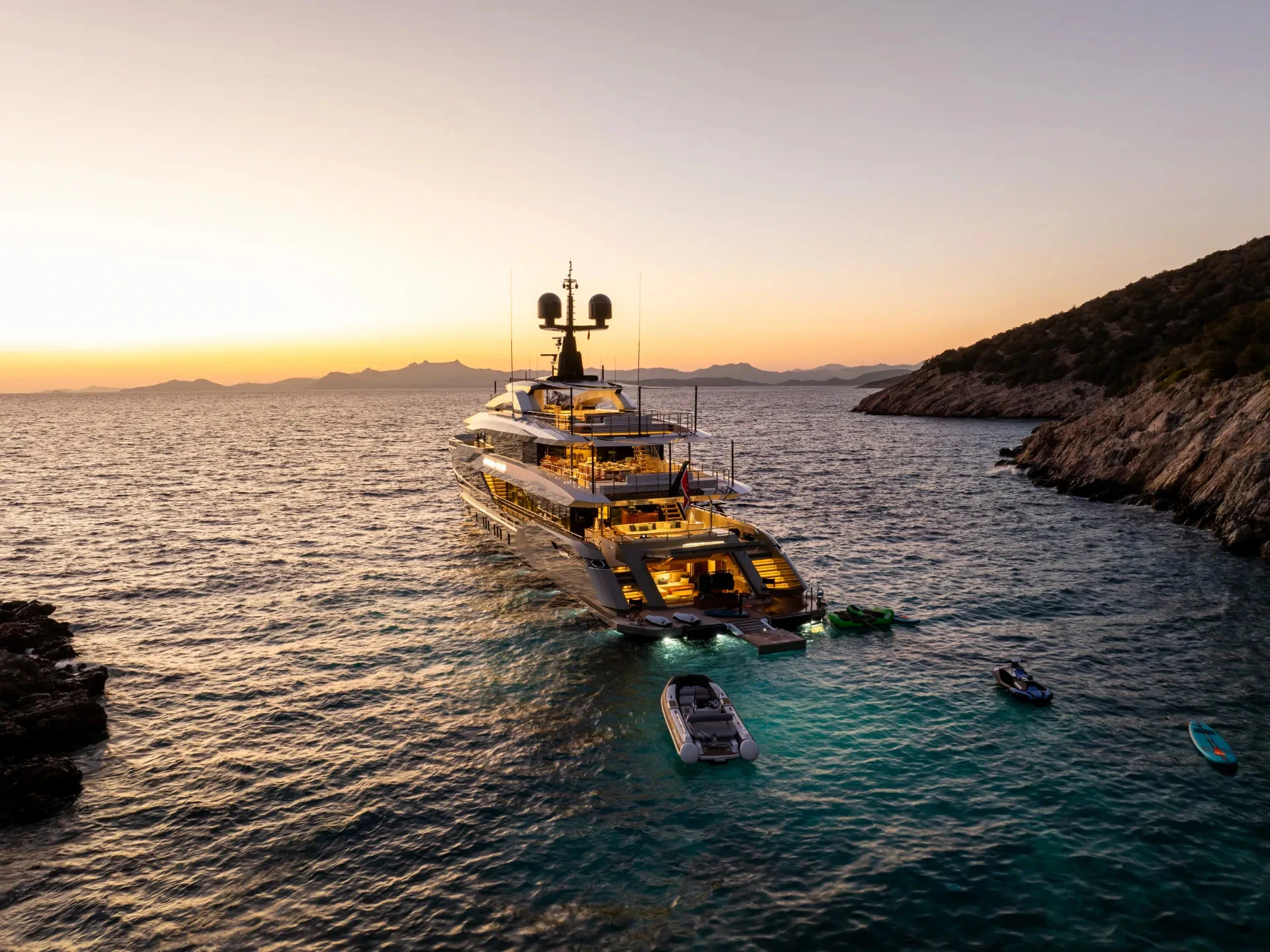 a boat in the water aboard ETERNAL SPARK Yacht for Charter