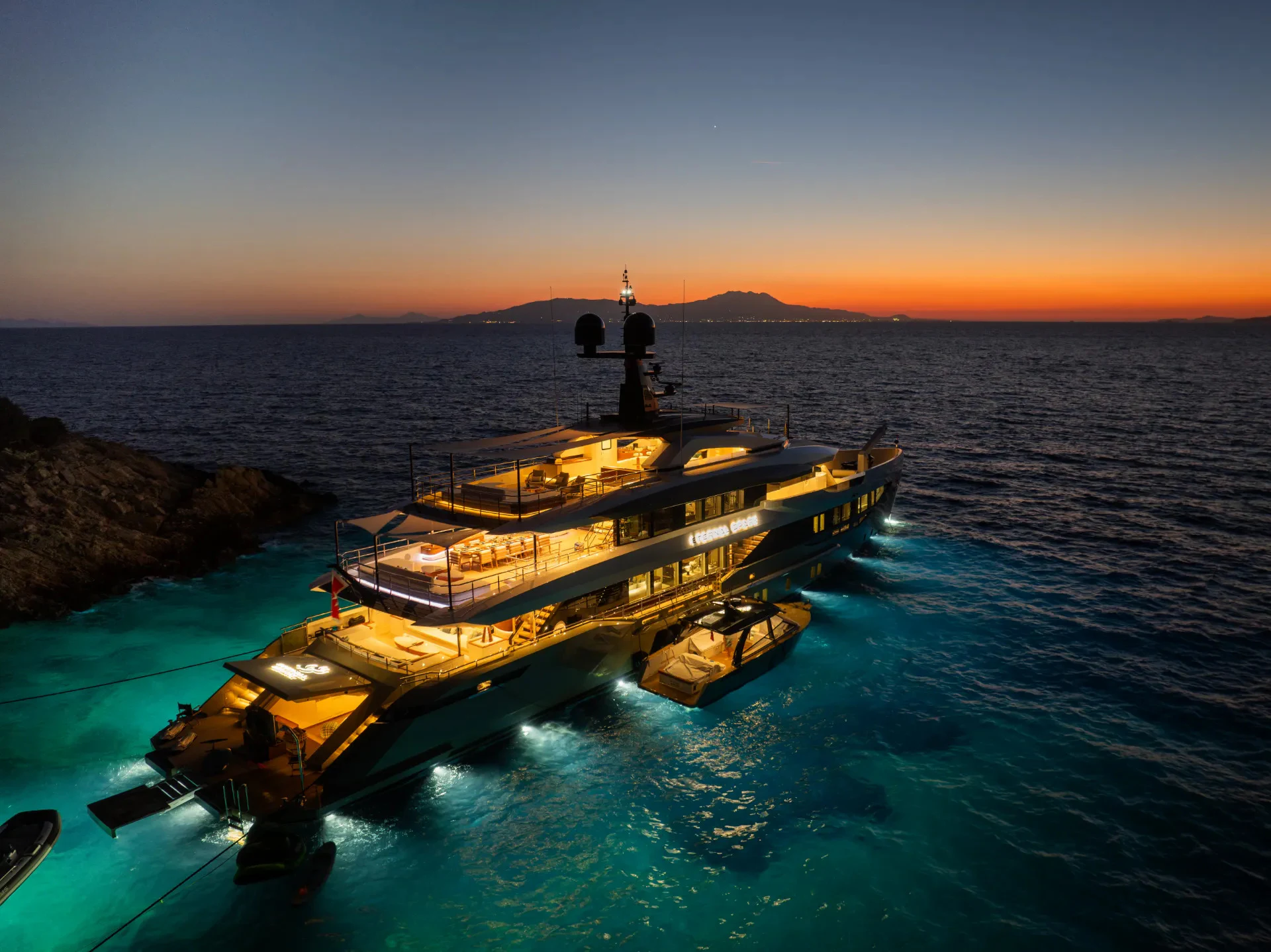 a boat in the water aboard ETERNAL SPARK Yacht for Charter