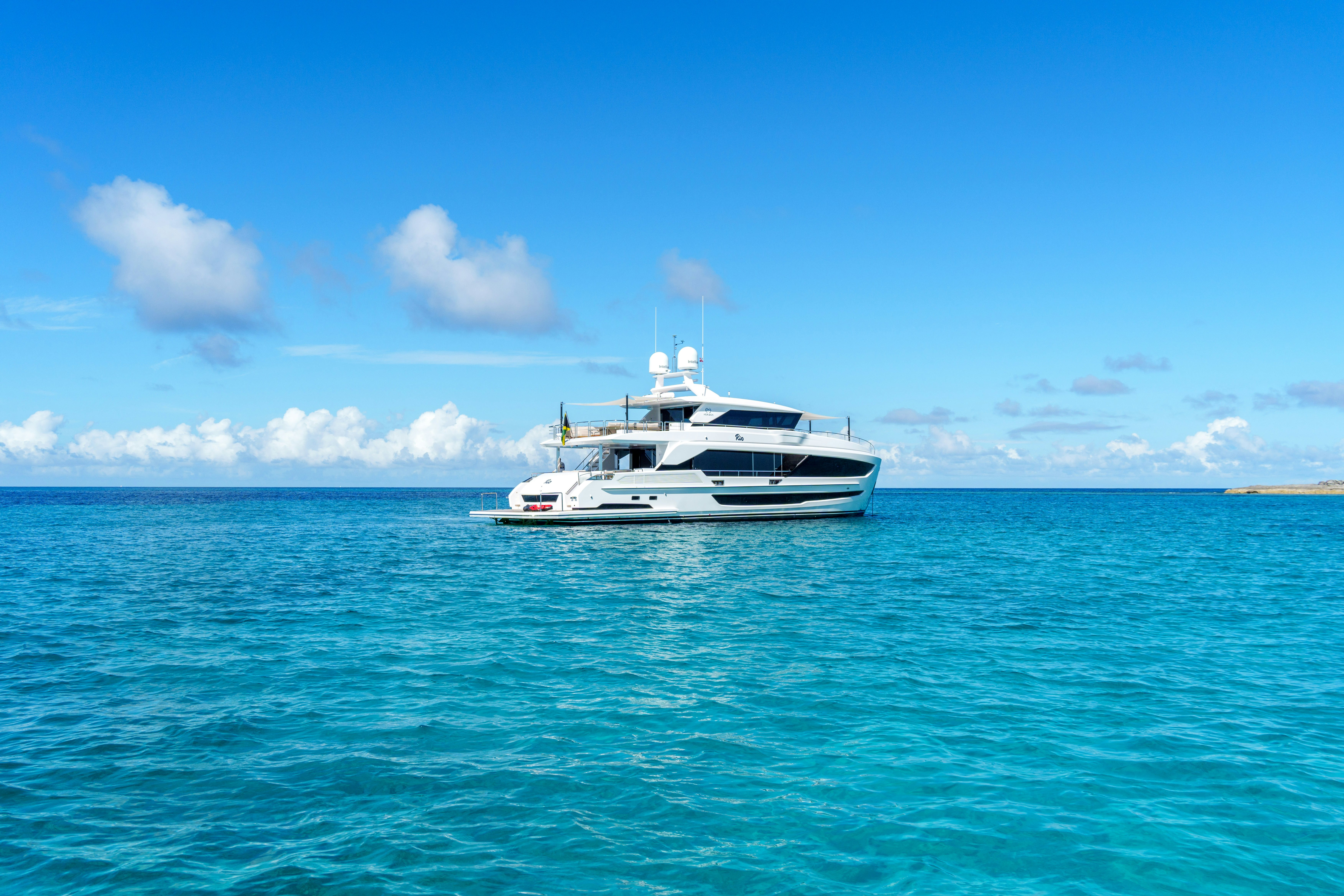 a boat in the water aboard RIO Yacht for Sale