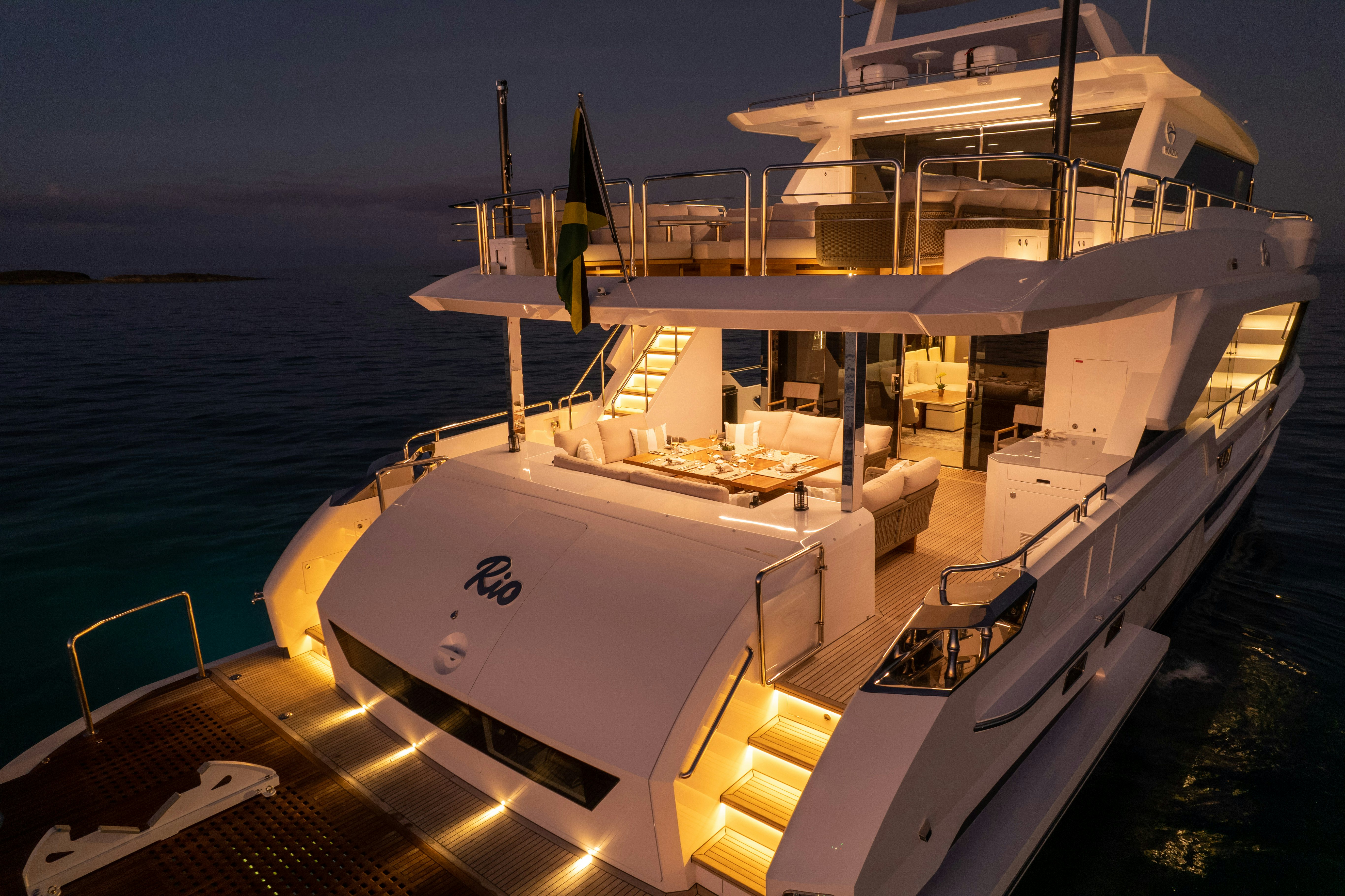 a boat on the water aboard RIO Yacht for Sale
