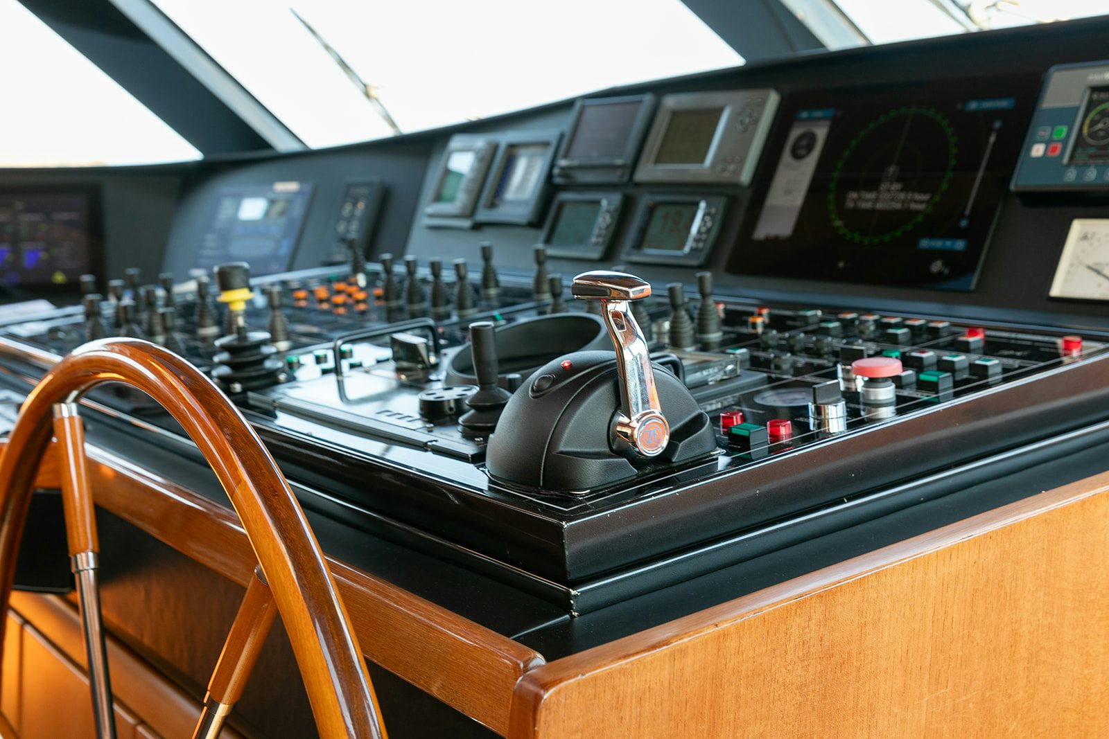 a control panel with a control panel aboard NORFOLK STAR Yacht for Sale