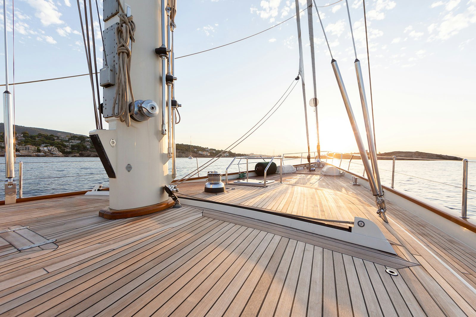 a wooden deck on a boat aboard NORFOLK STAR Yacht for Sale