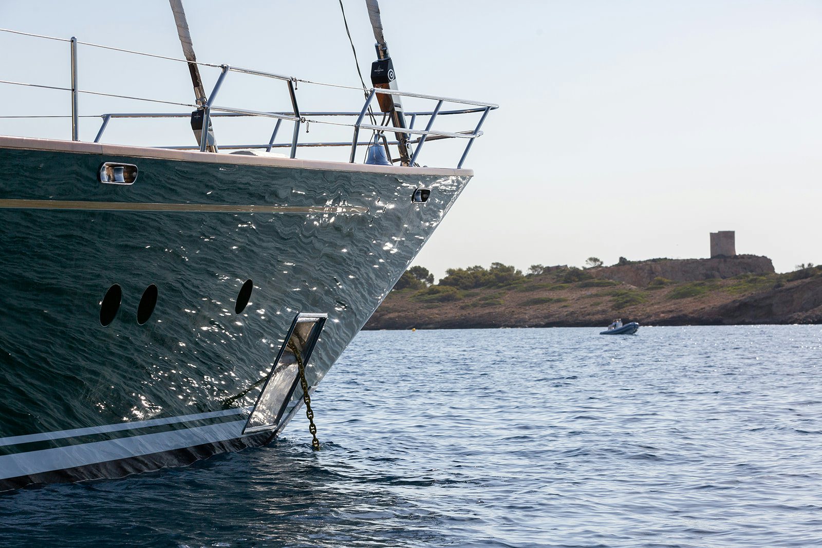 a large ship in the water aboard NORFOLK STAR Yacht for Sale