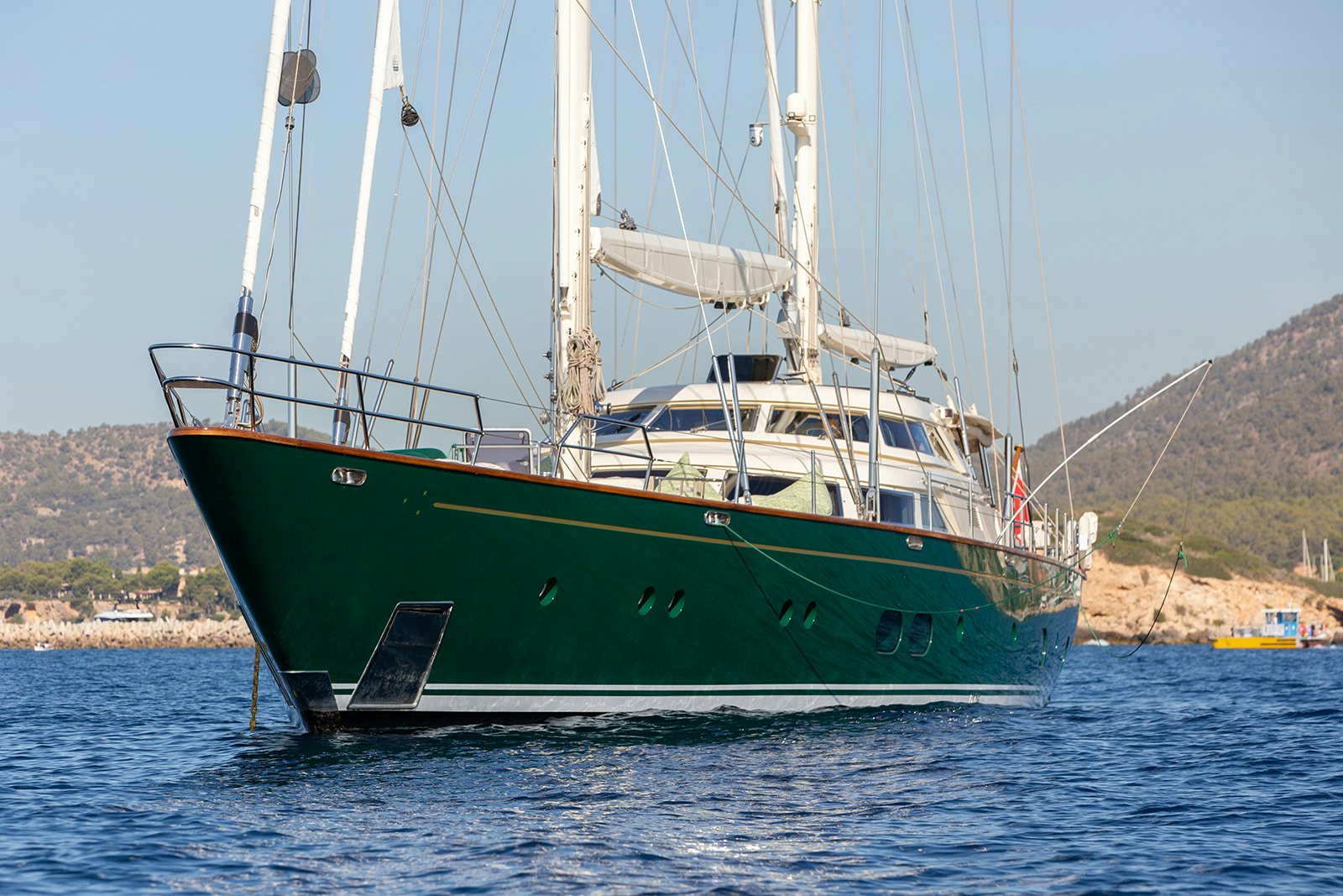 a large boat in the water aboard NORFOLK STAR Yacht for Sale