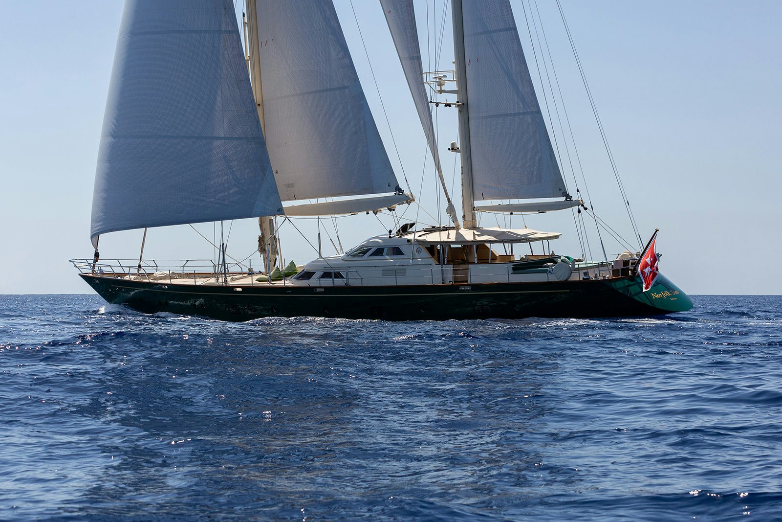 a sailboat on the water aboard NORFOLK STAR Yacht for Sale