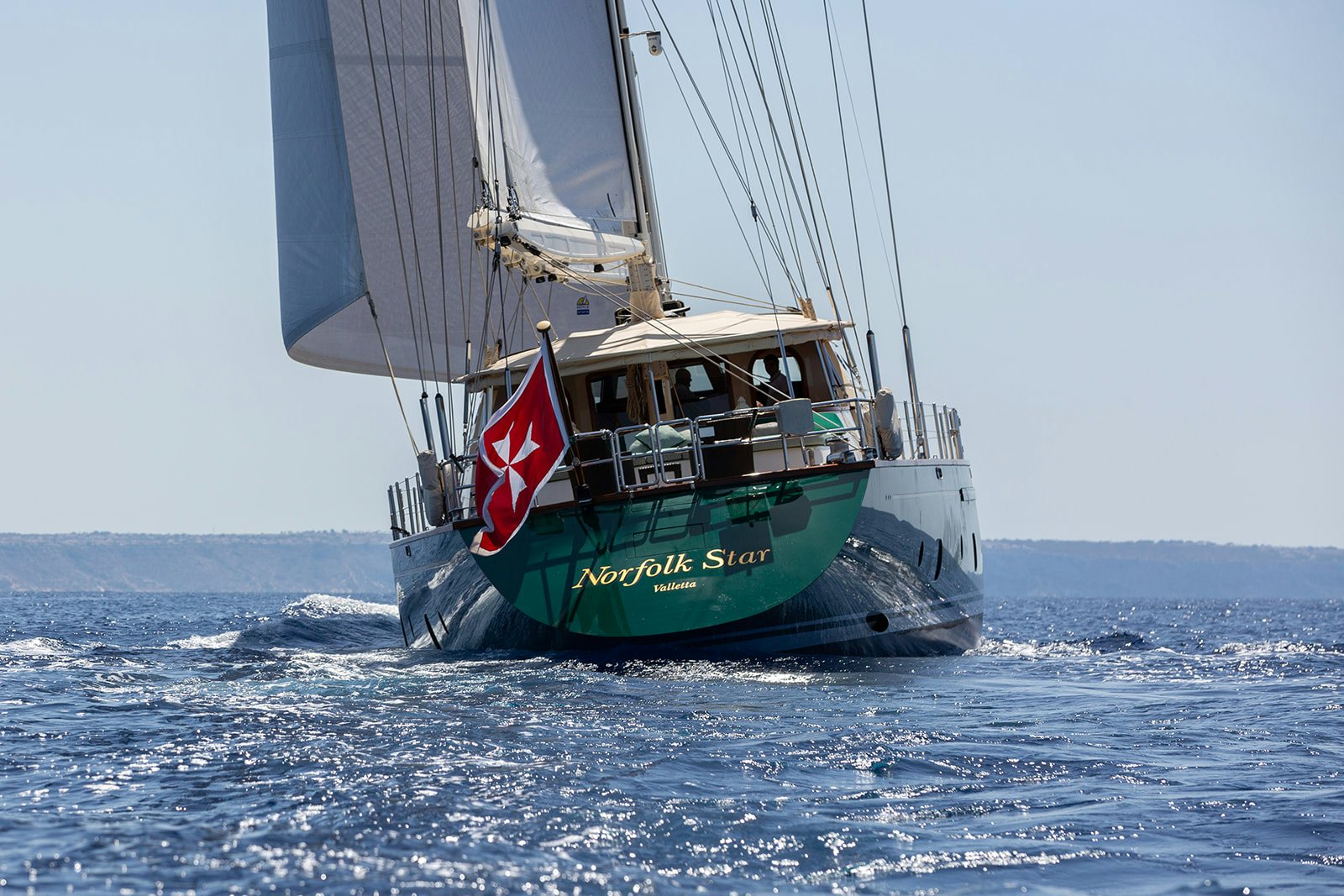 a boat sailing in the sea aboard NORFOLK STAR Yacht for Sale