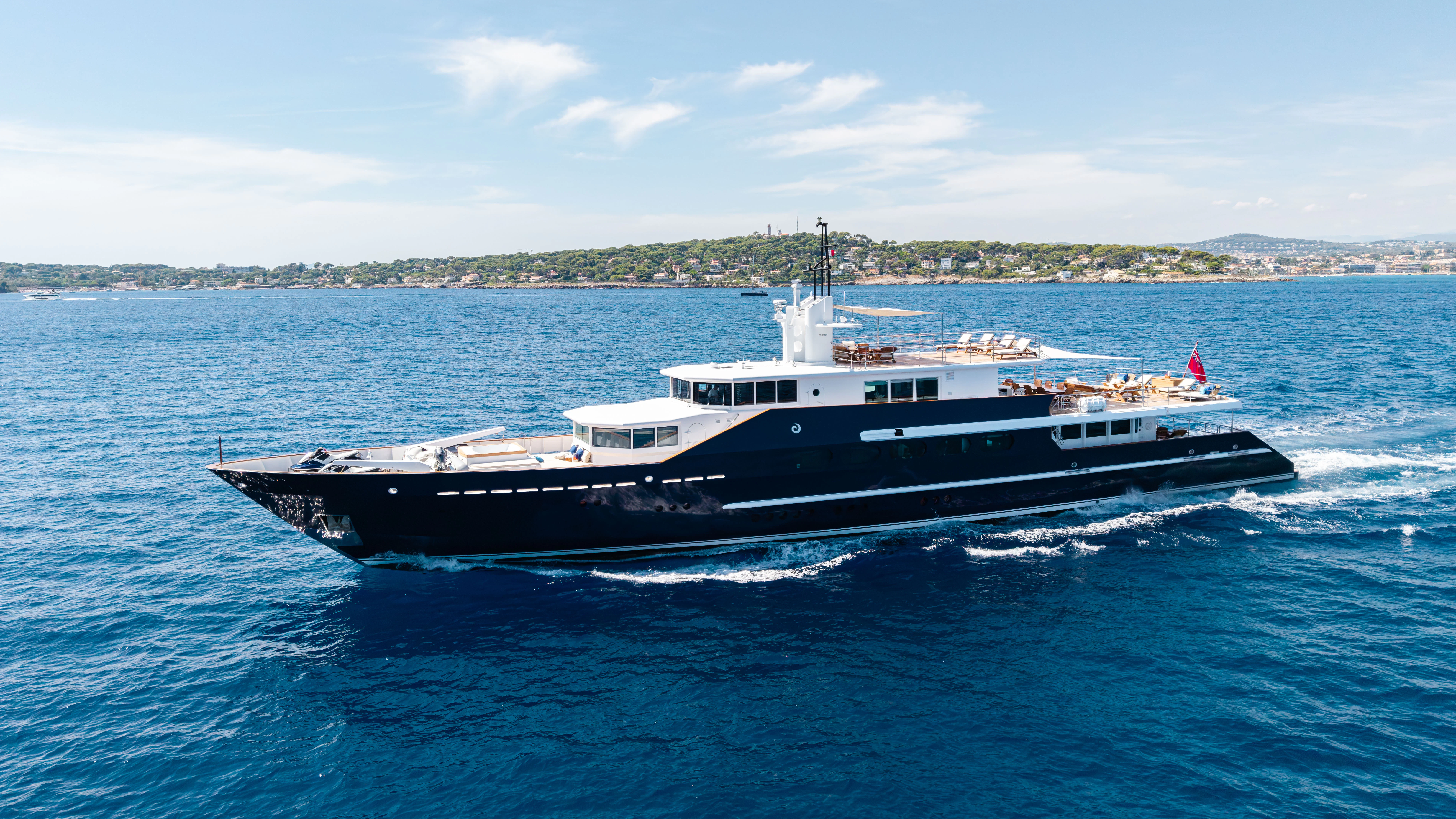 a boat on the water aboard KORU Yacht for Sale