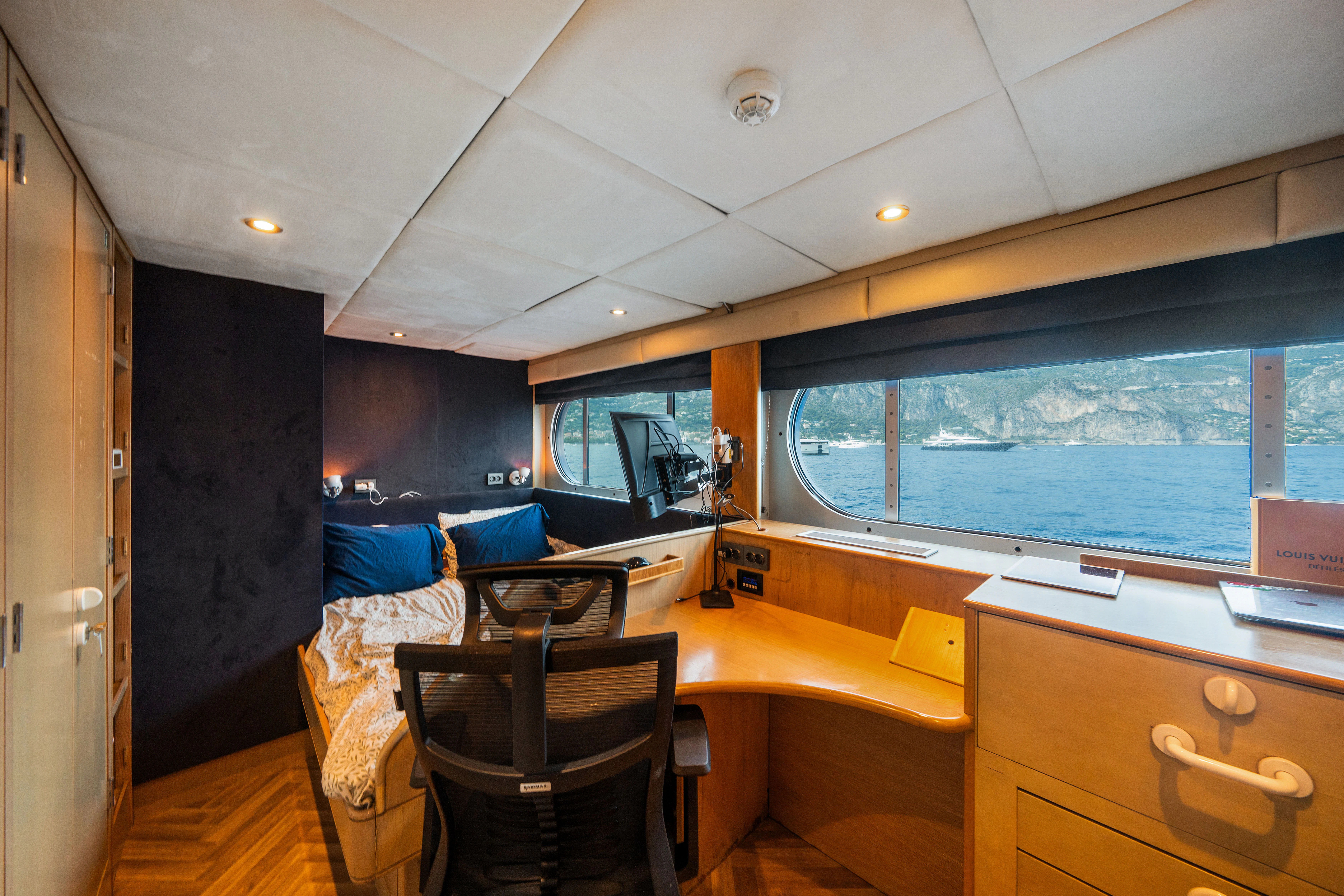 inside of a boat aboard KORU Yacht for Sale