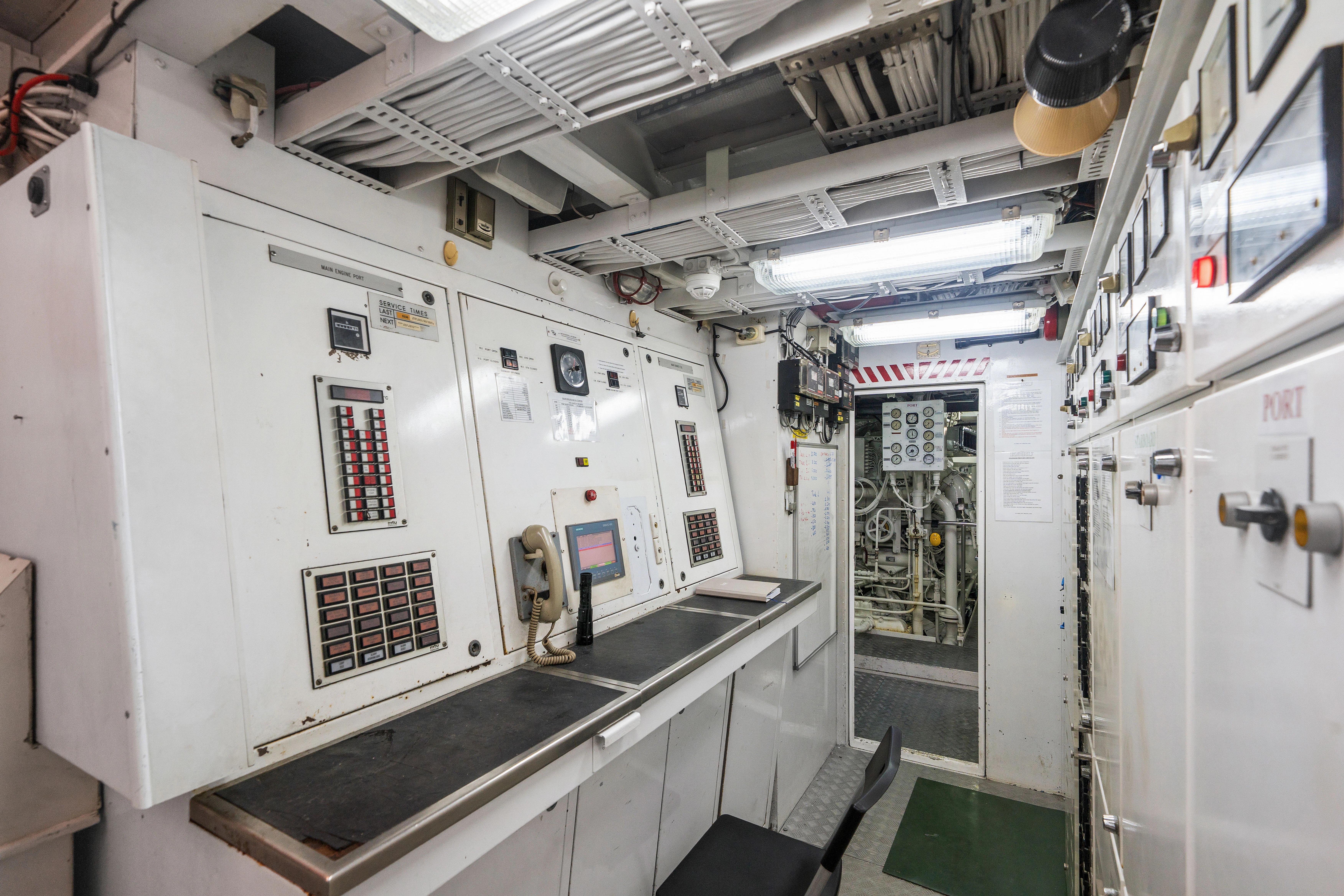 a room with machines aboard KORU Yacht for Sale