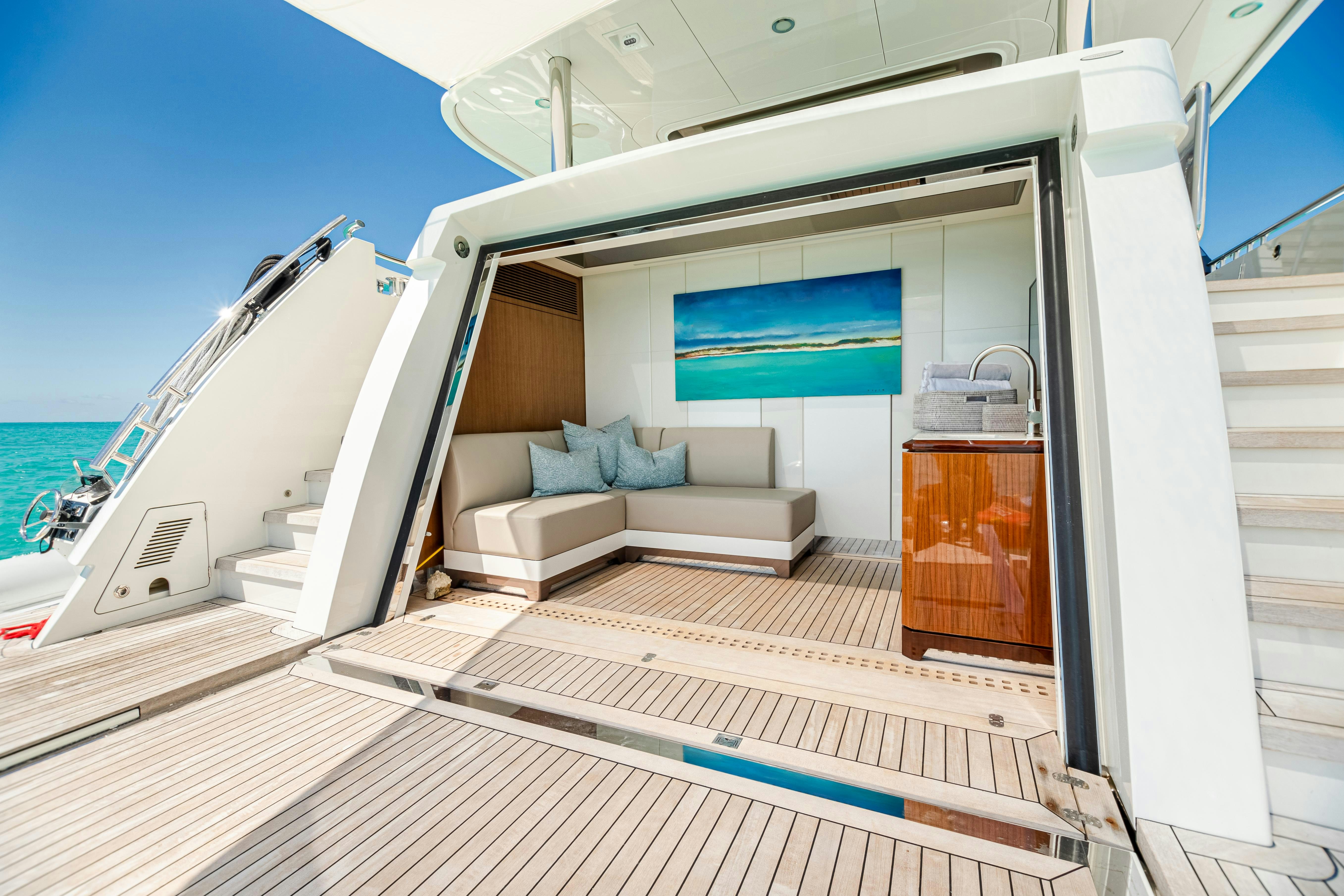 a boat on the water aboard I C Yacht for Charter