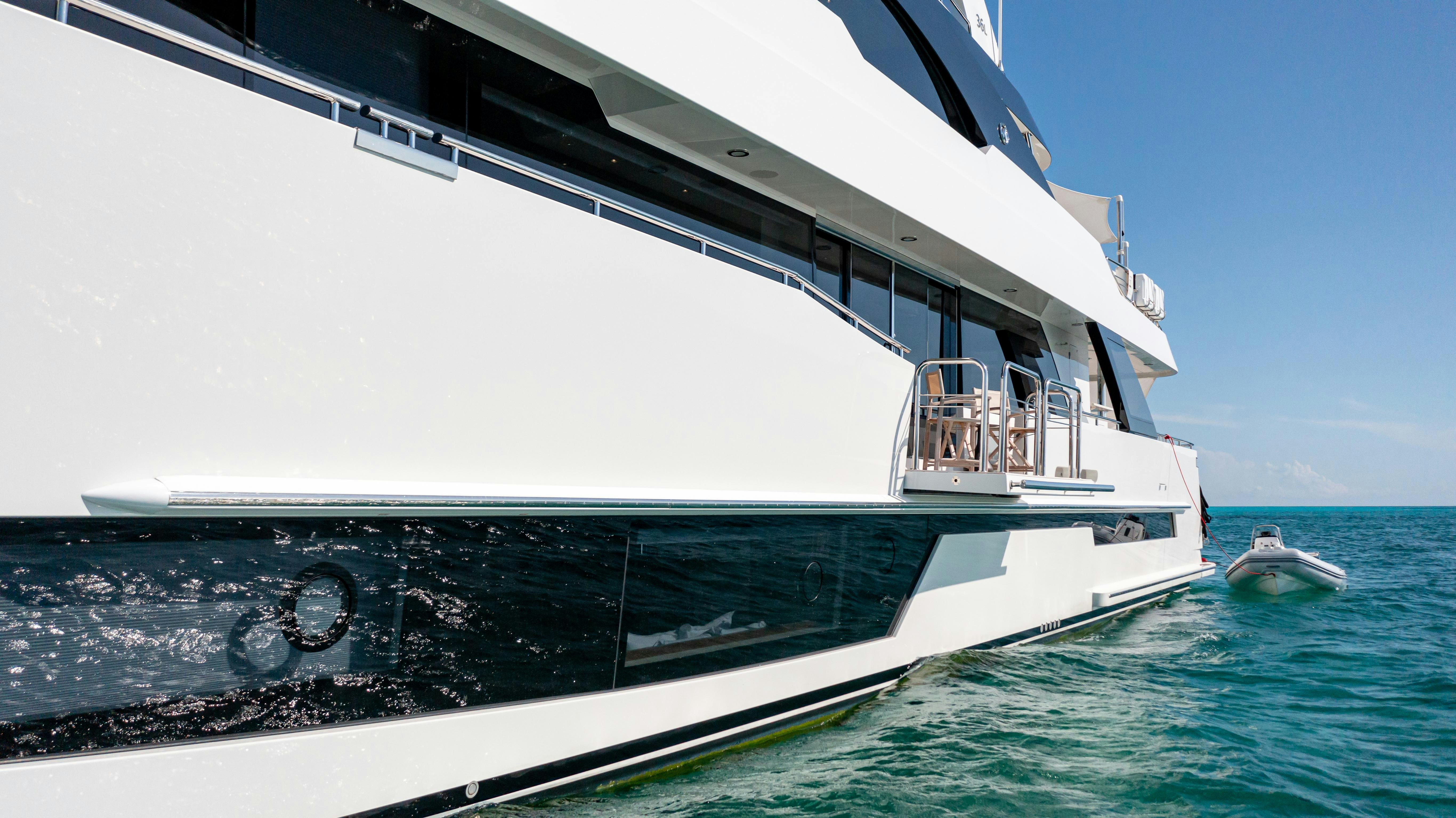 a boat on the water aboard I C Yacht for Charter