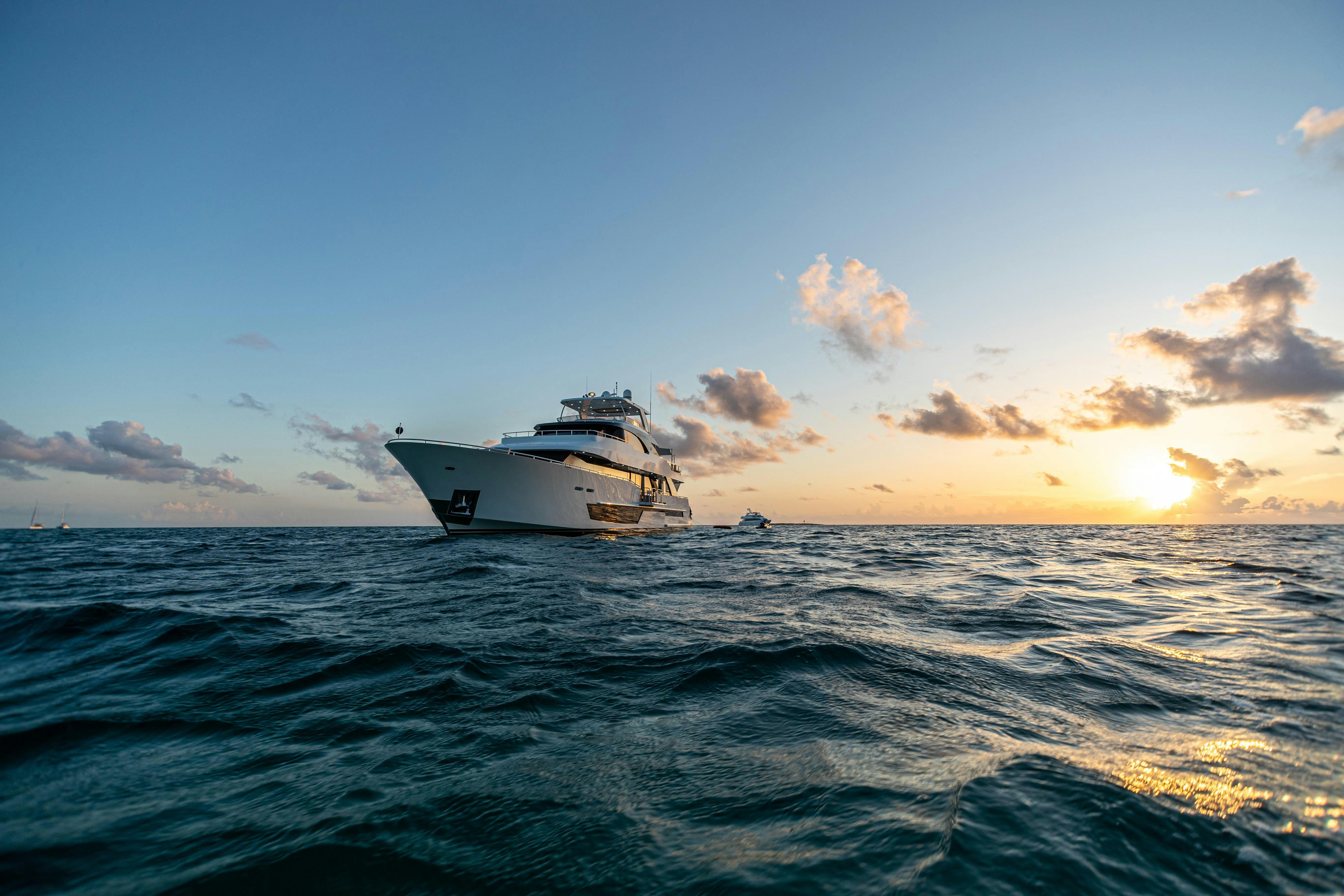 a boat in the water aboard I C Yacht for Charter