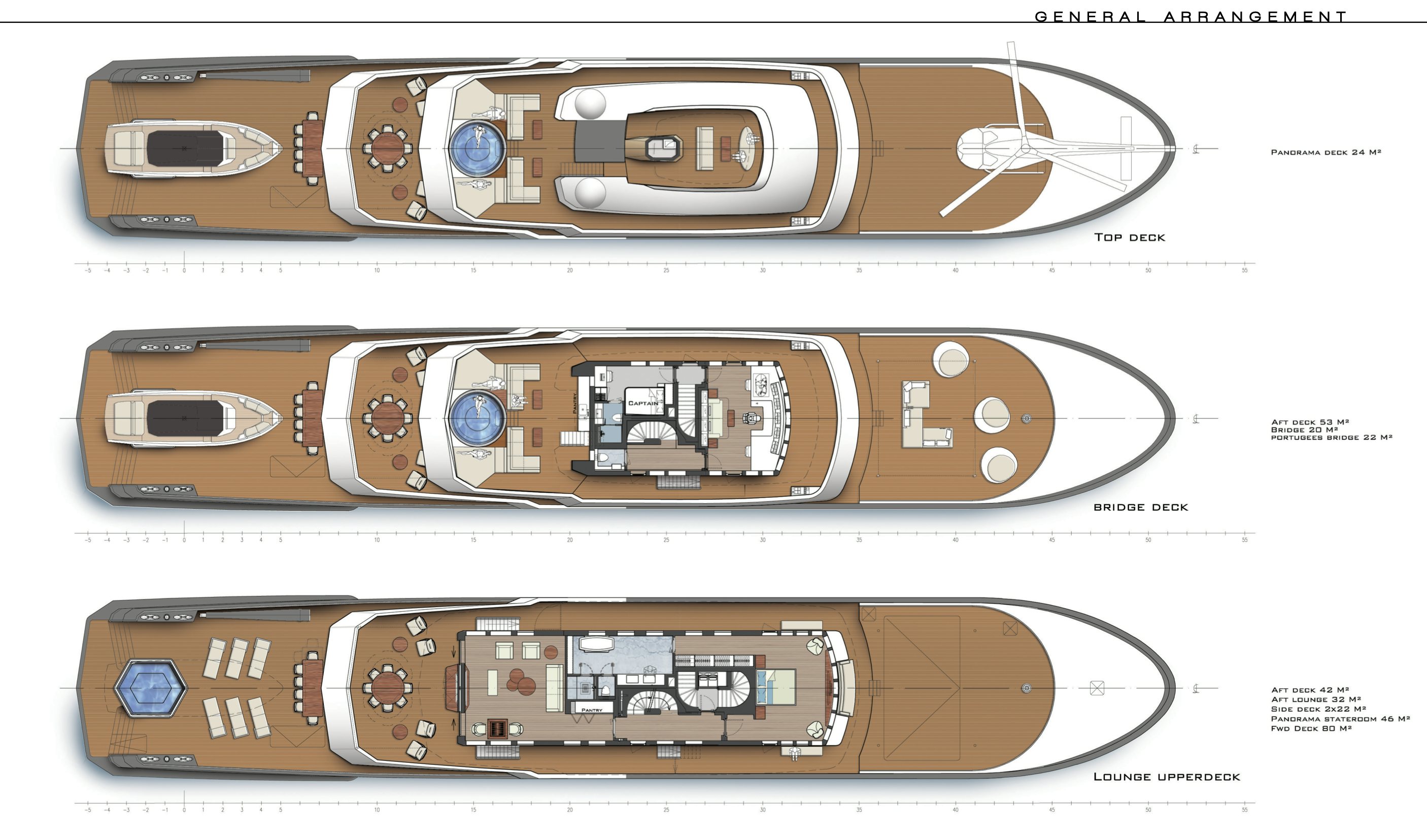 diagram aboard 54M SUPERYACHT HULL Yacht for Sale
