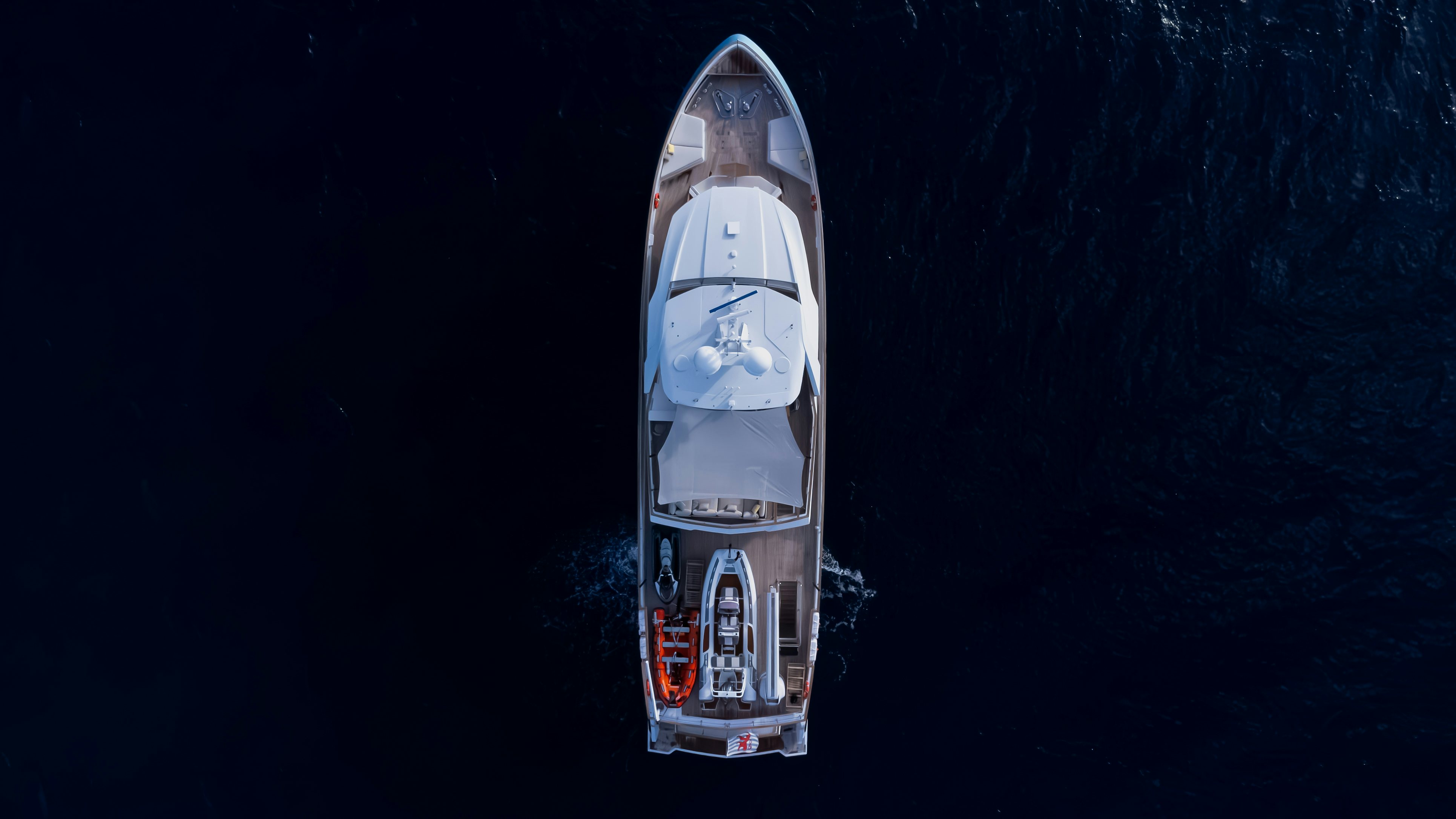 a space shuttle in space aboard RAY Yacht for Sale