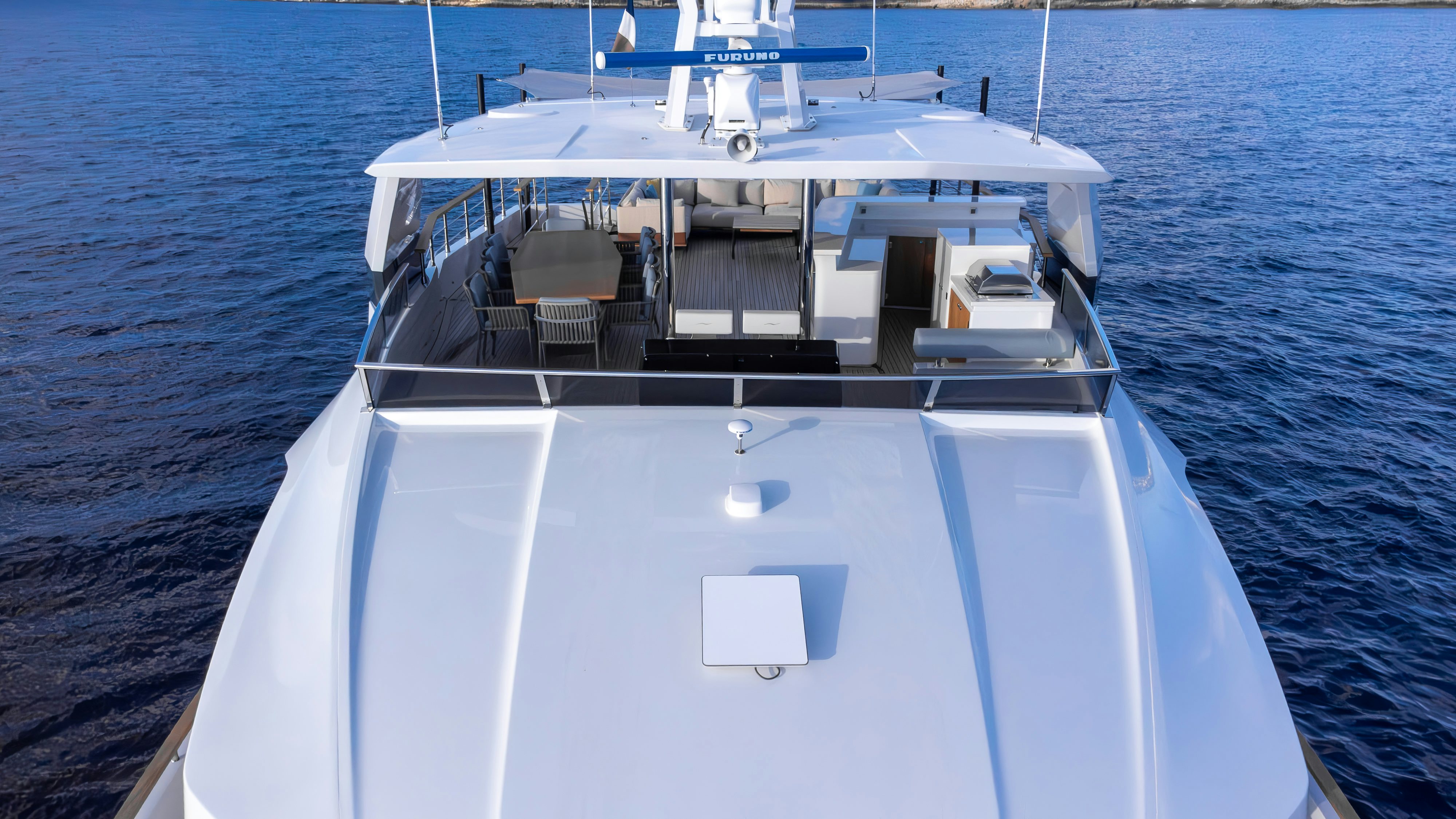 a boat on the water aboard RAY Yacht for Sale