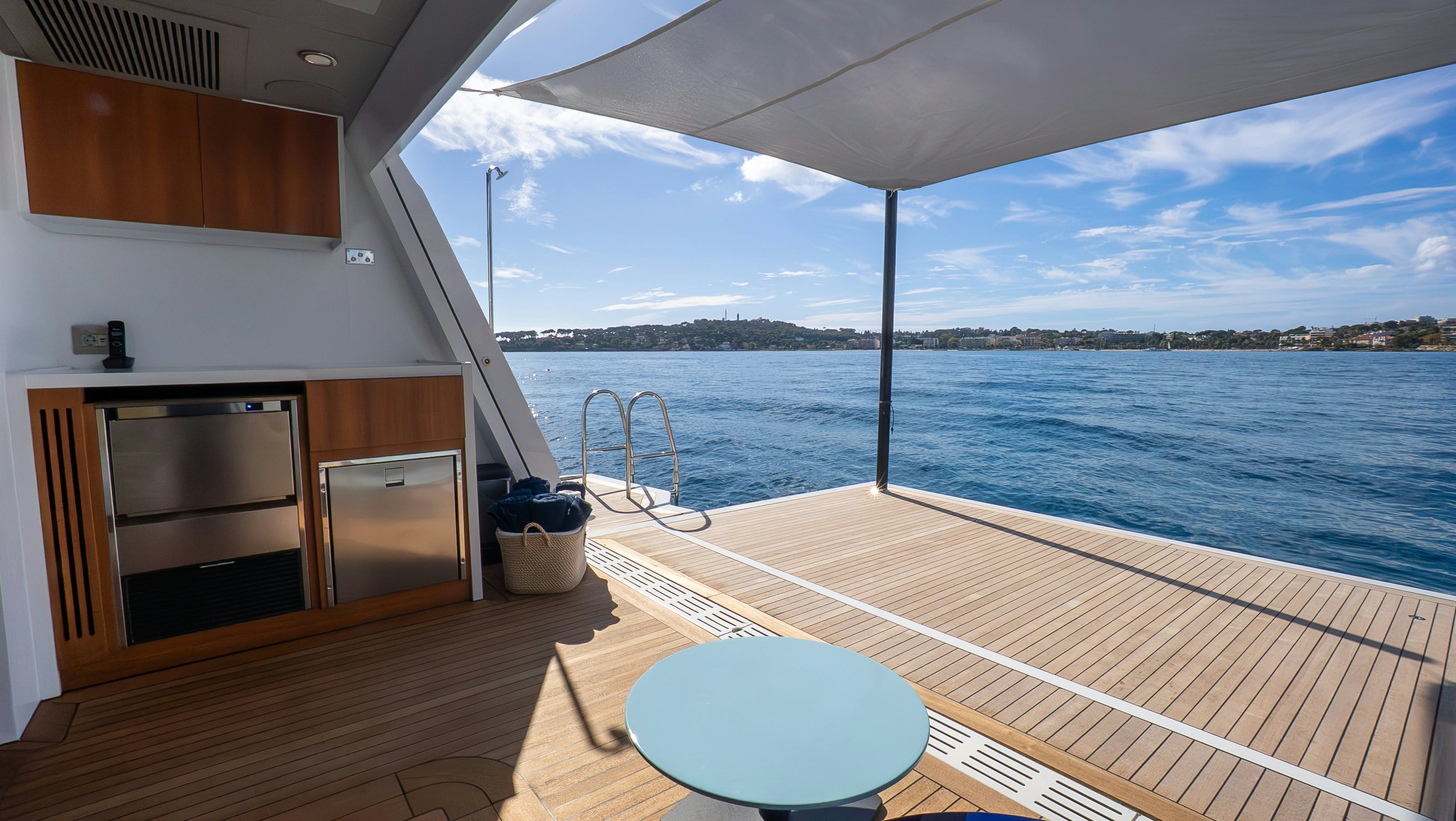a boat on the water aboard RAY Yacht for Sale