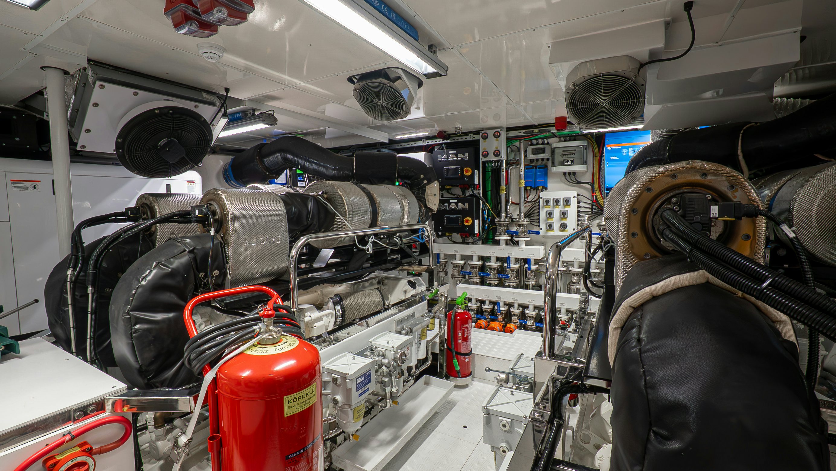 a large room with a large machine aboard RAY Yacht for Sale