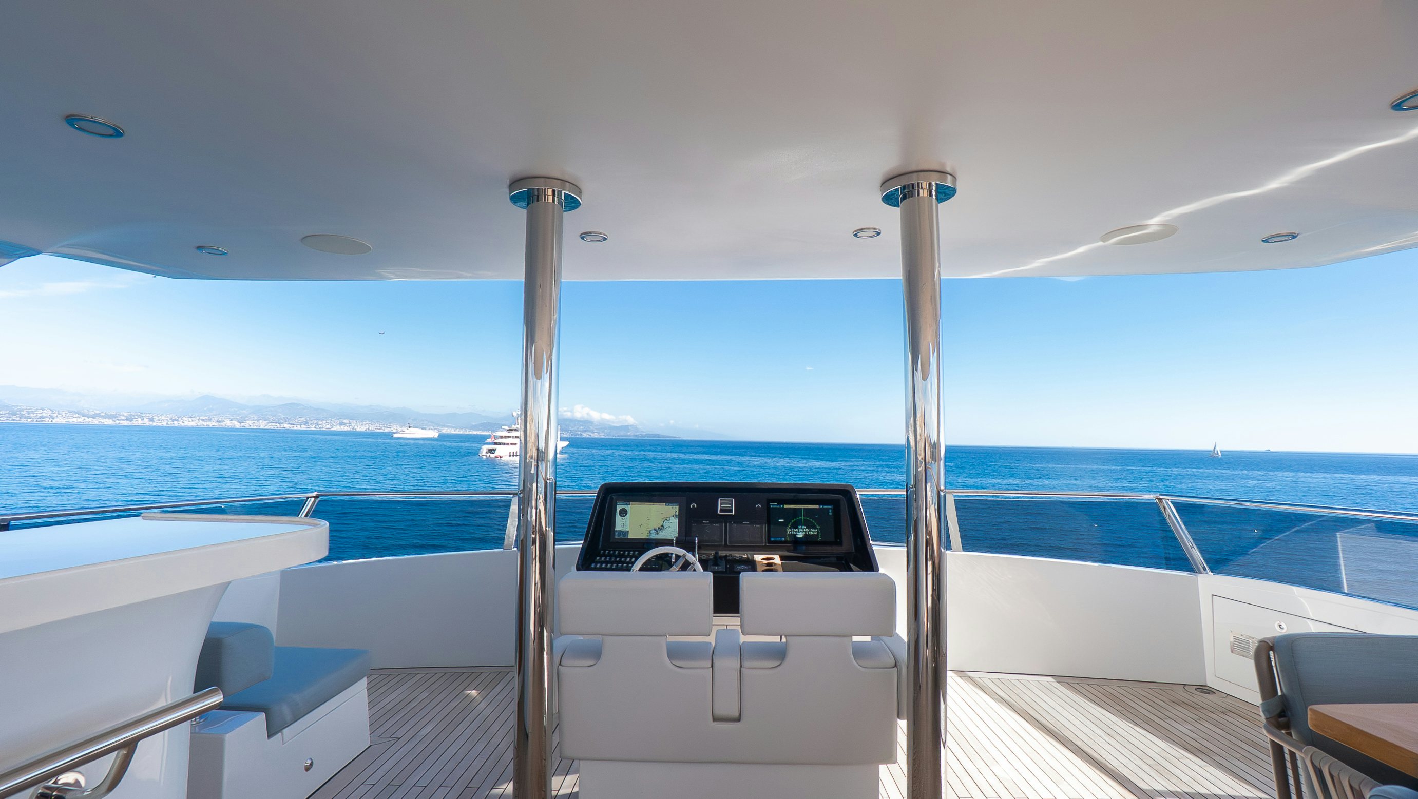 a boat on the water aboard RAY Yacht for Sale