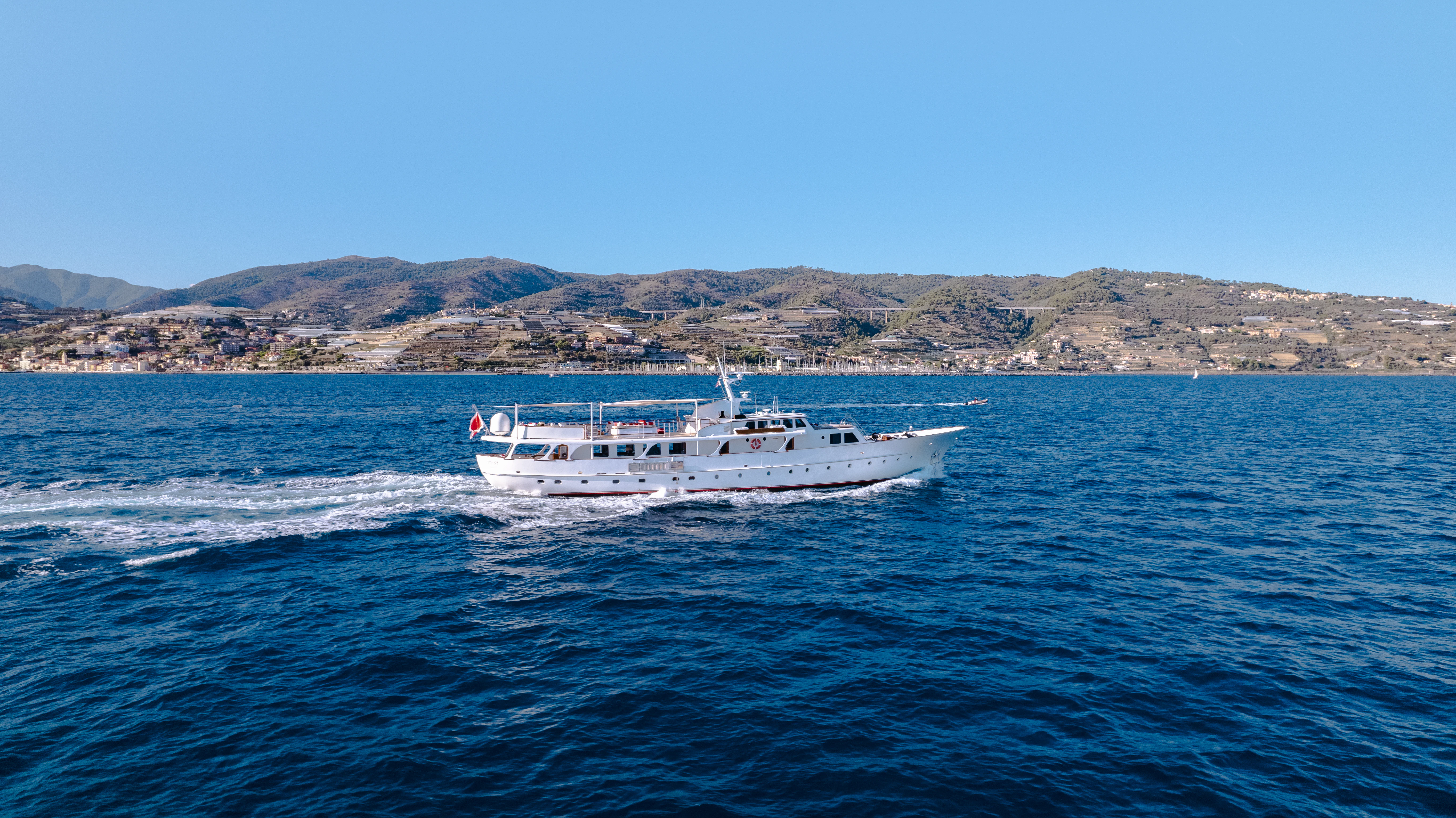a boat on the water aboard ALHAMBRA Yacht for Sale