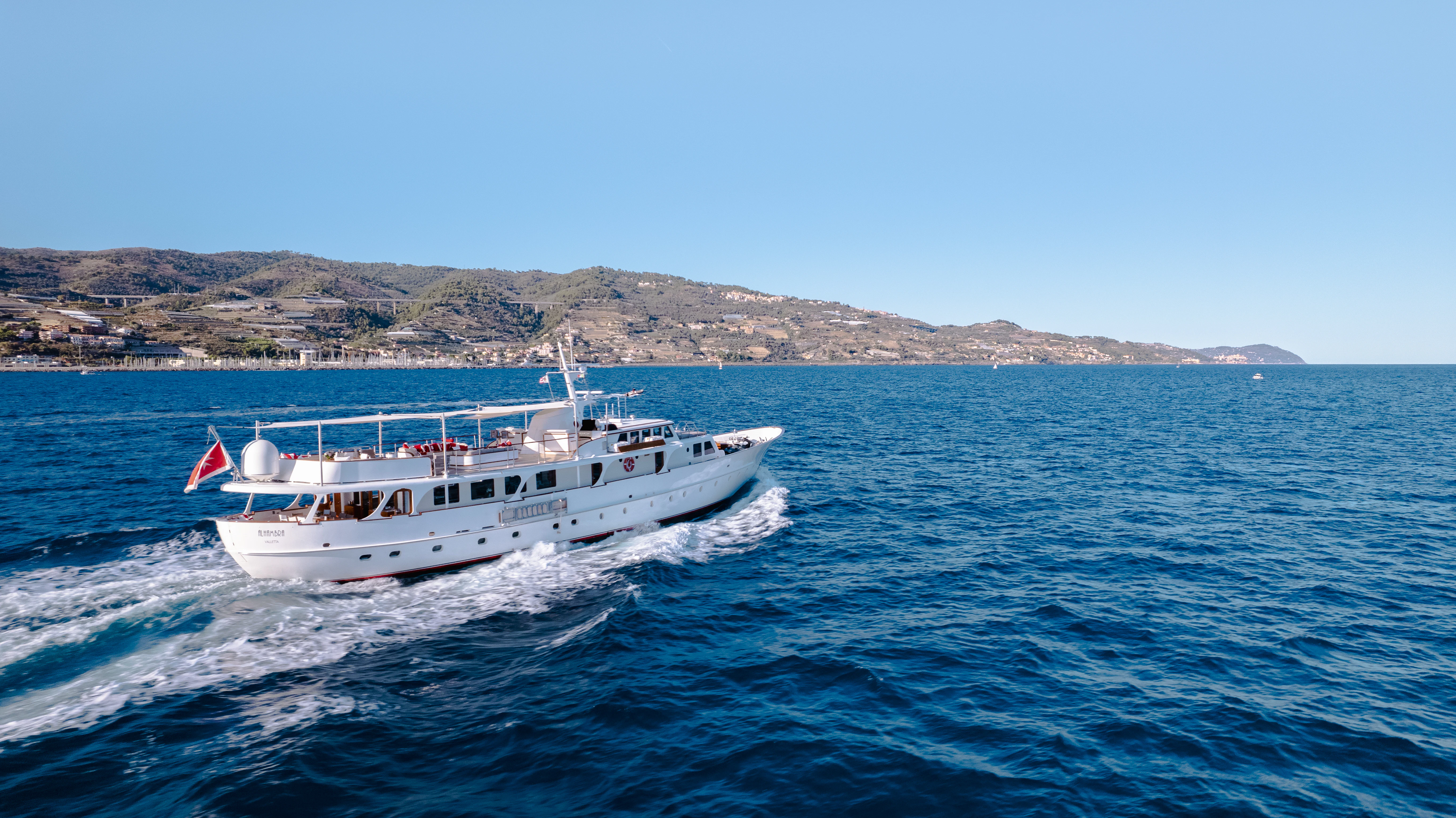 a boat on the water aboard ALHAMBRA Yacht for Sale