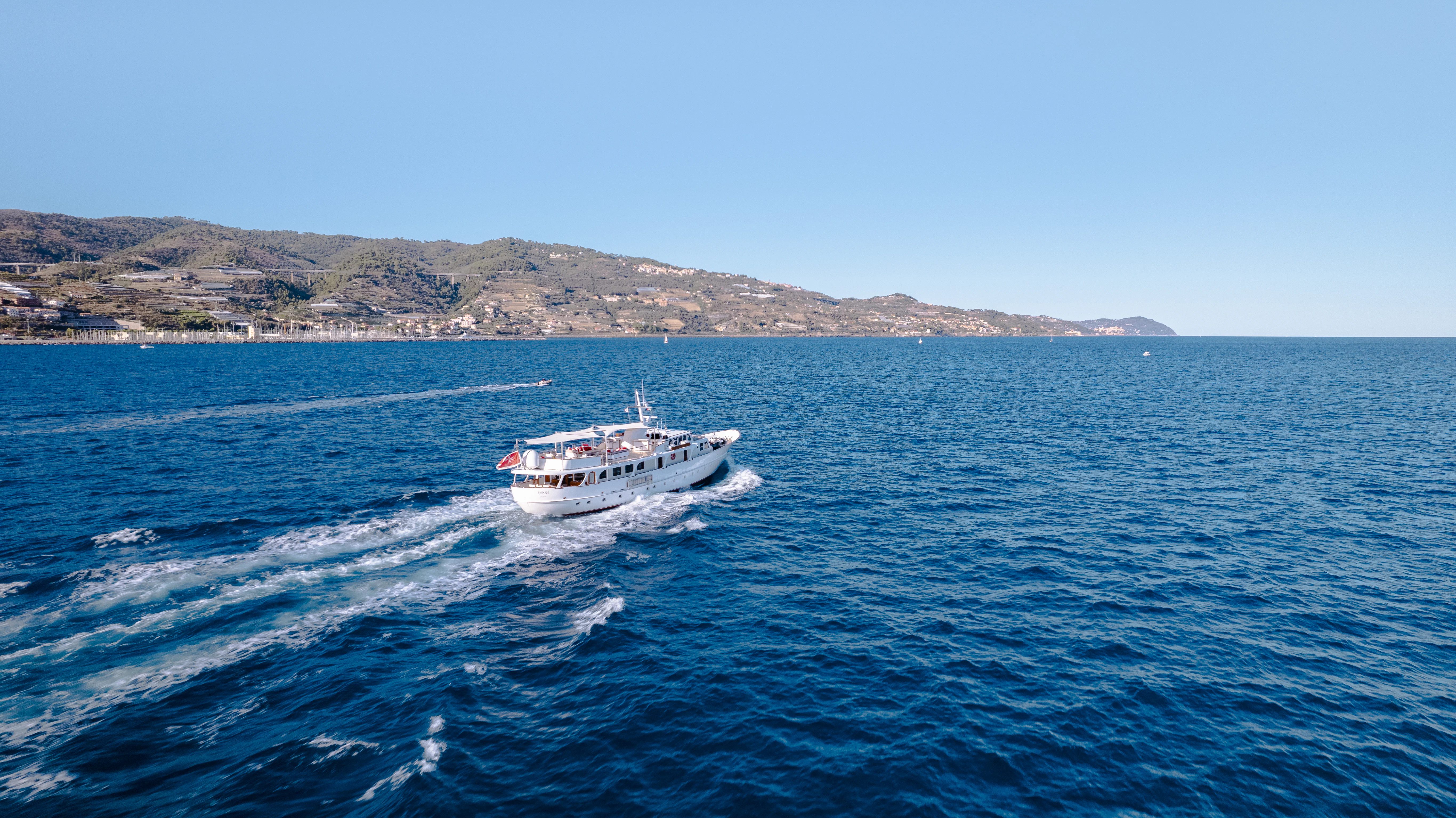 a boat on the water aboard ALHAMBRA Yacht for Sale