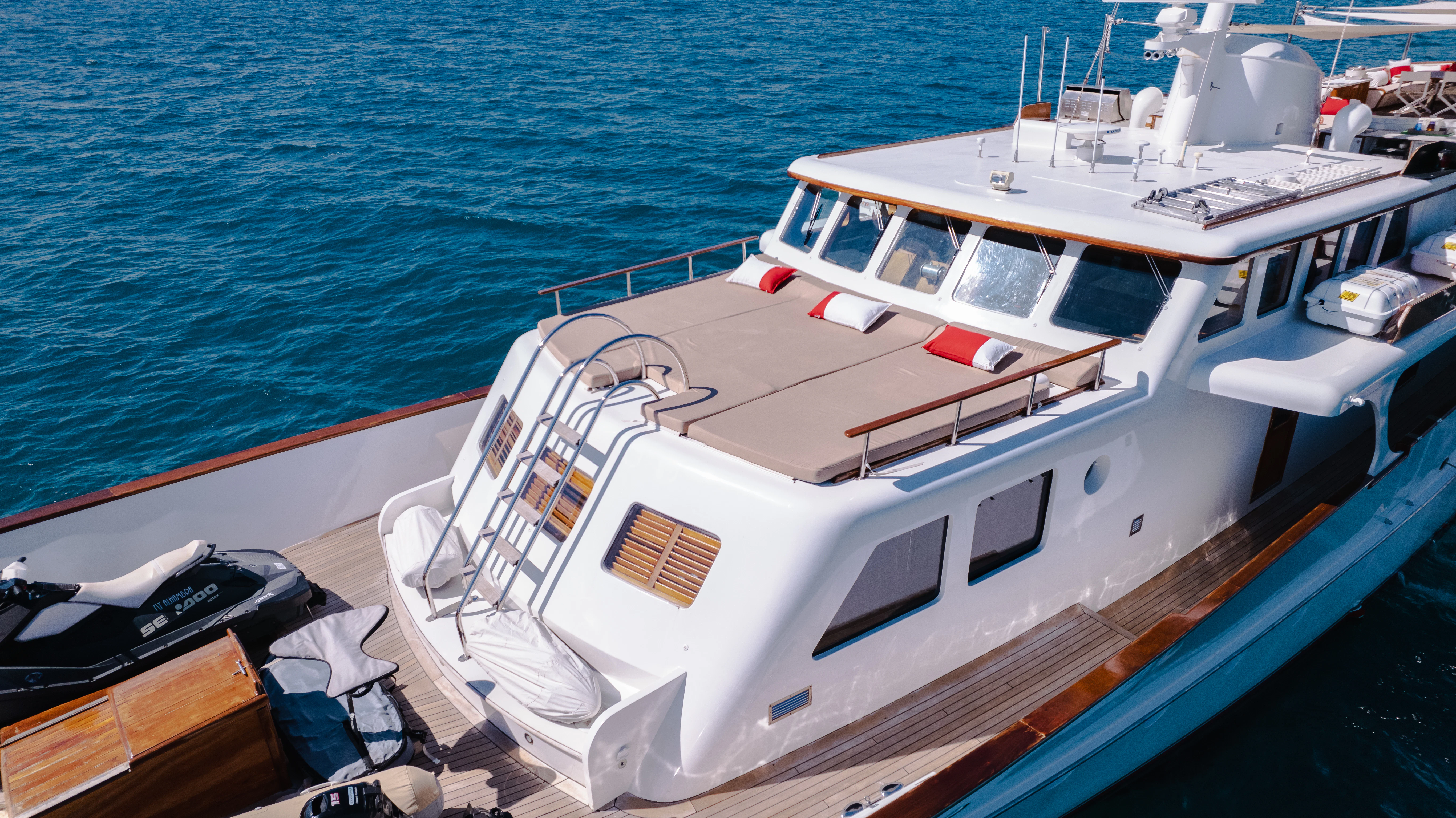 a boat on the water aboard ALHAMBRA Yacht for Sale