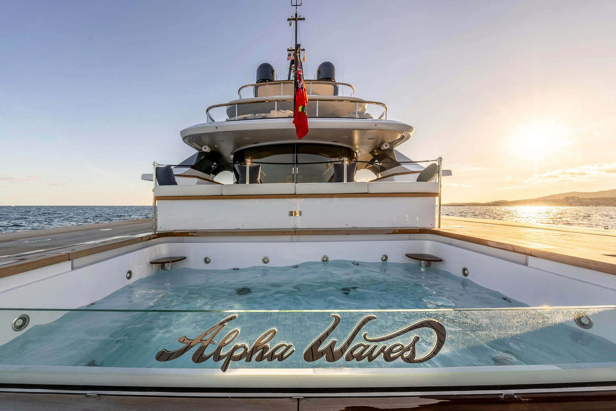 a boat on the water aboard ALPHA WAVES Yacht for Charter