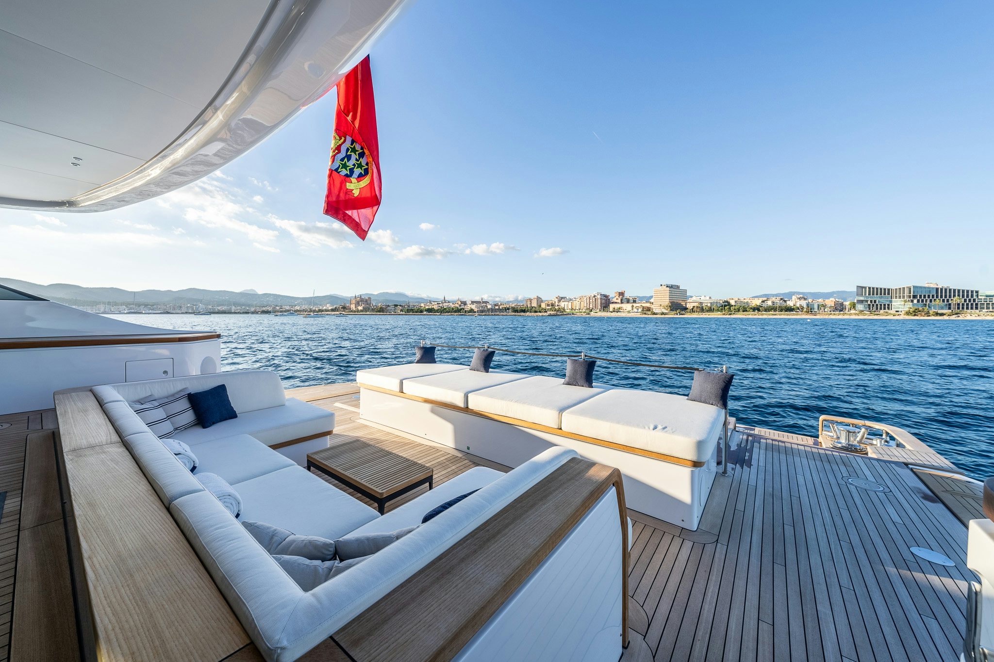 a boat on the water aboard ALPHA WAVES Yacht for Charter