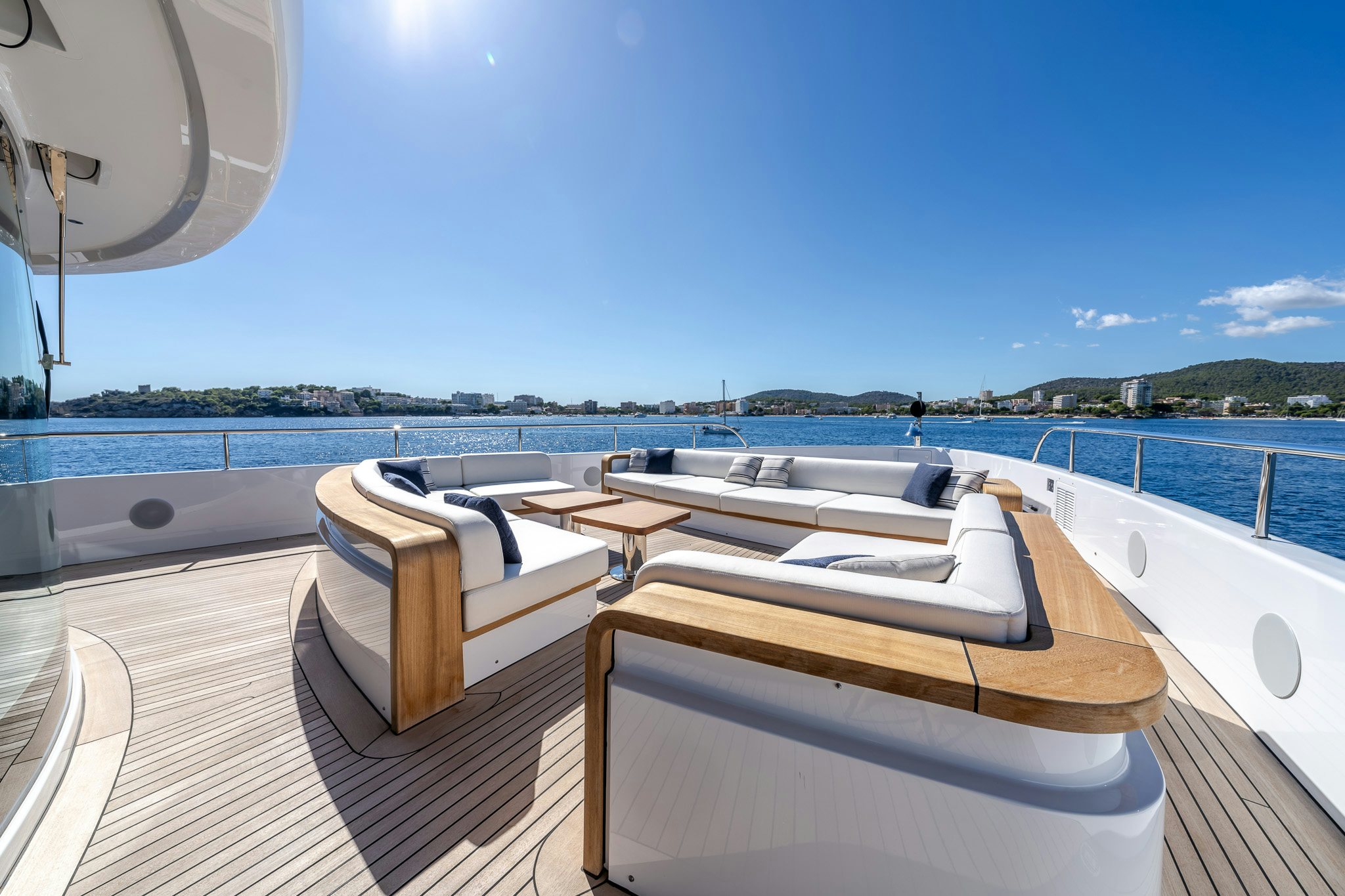 a boat on a deck aboard ALPHA WAVES Yacht for Charter