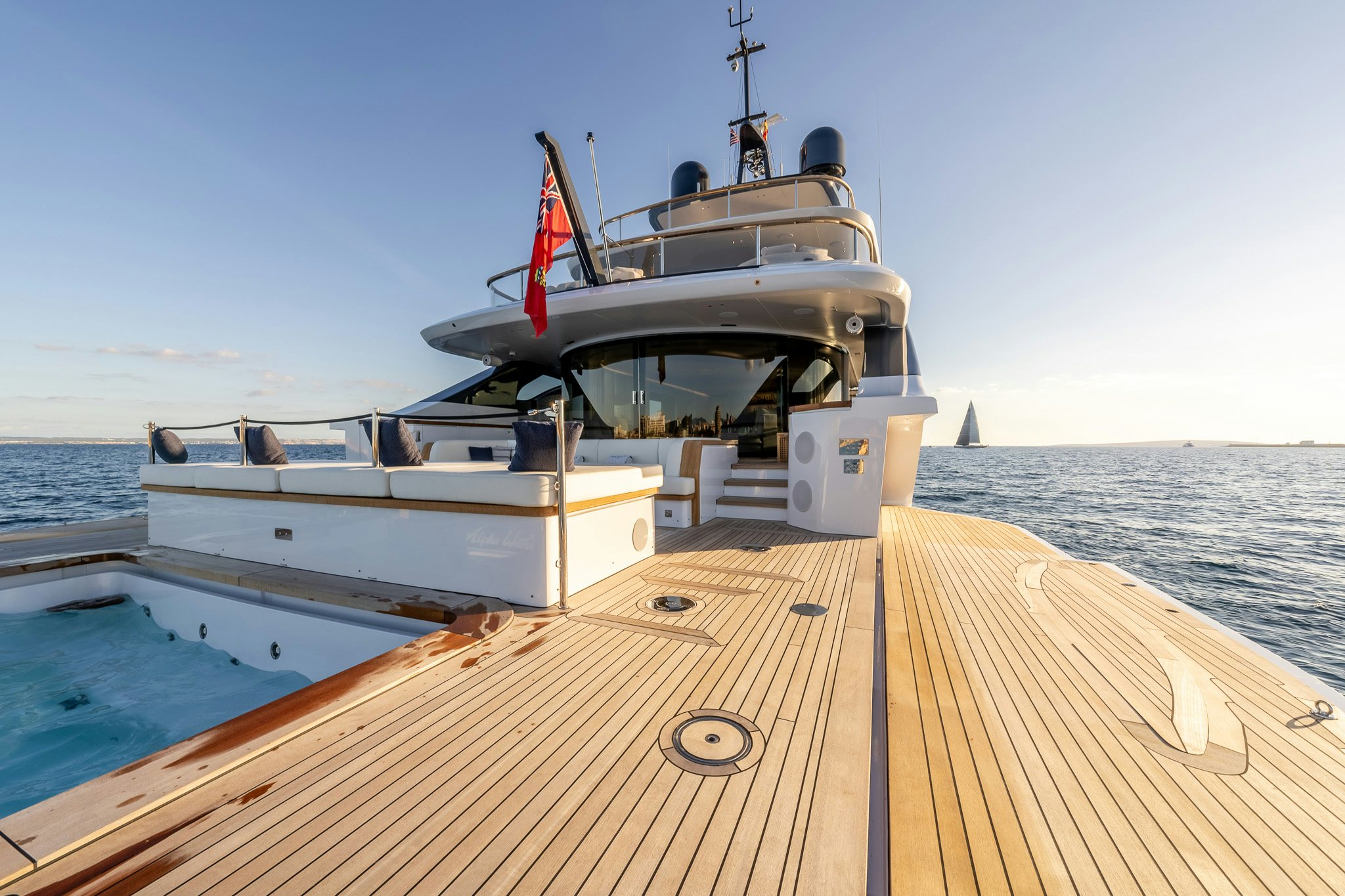 a boat on the water aboard ALPHA WAVES Yacht for Charter