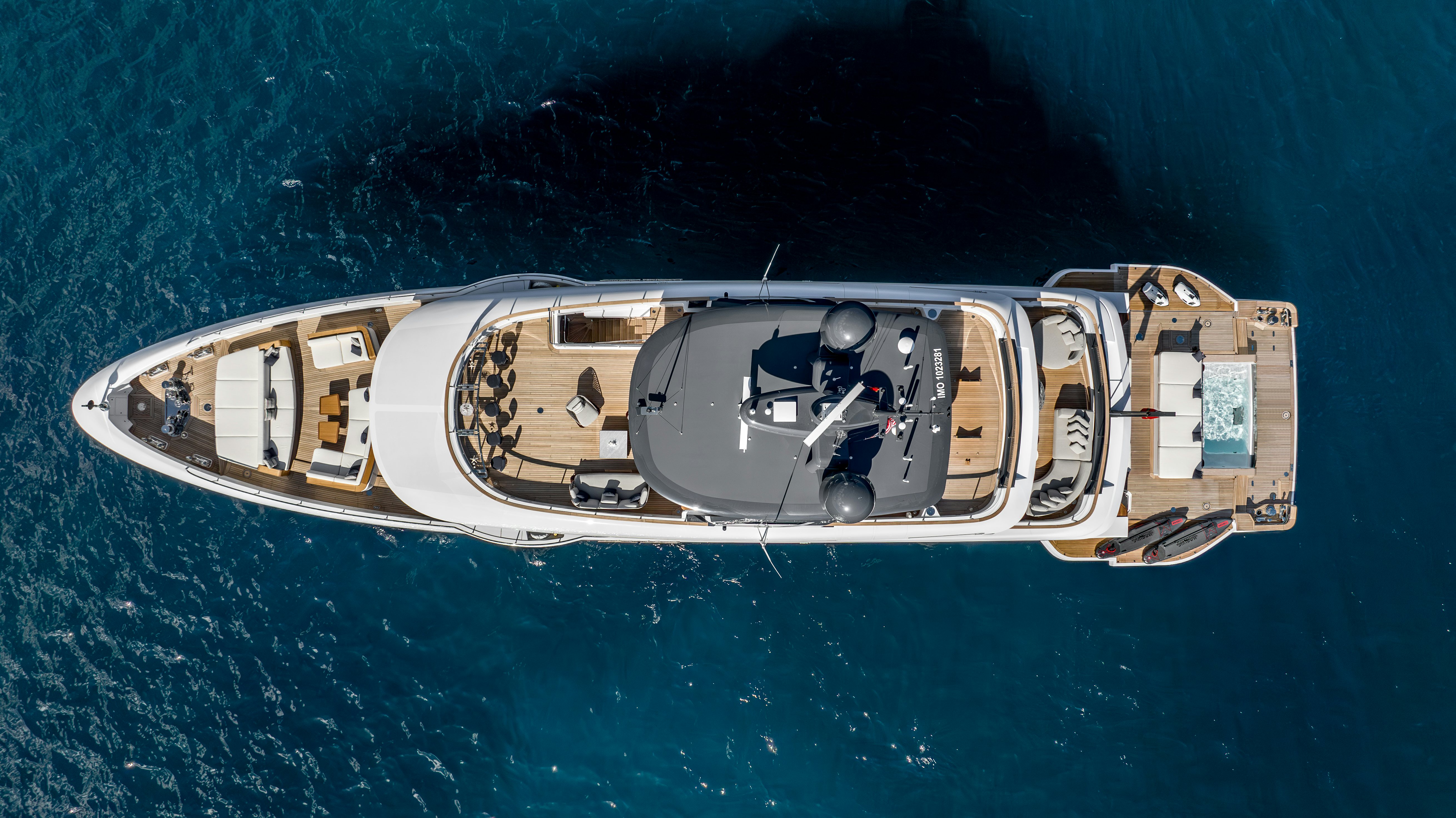 a space ship in the ocean aboard ALPHA WAVES Yacht for Charter