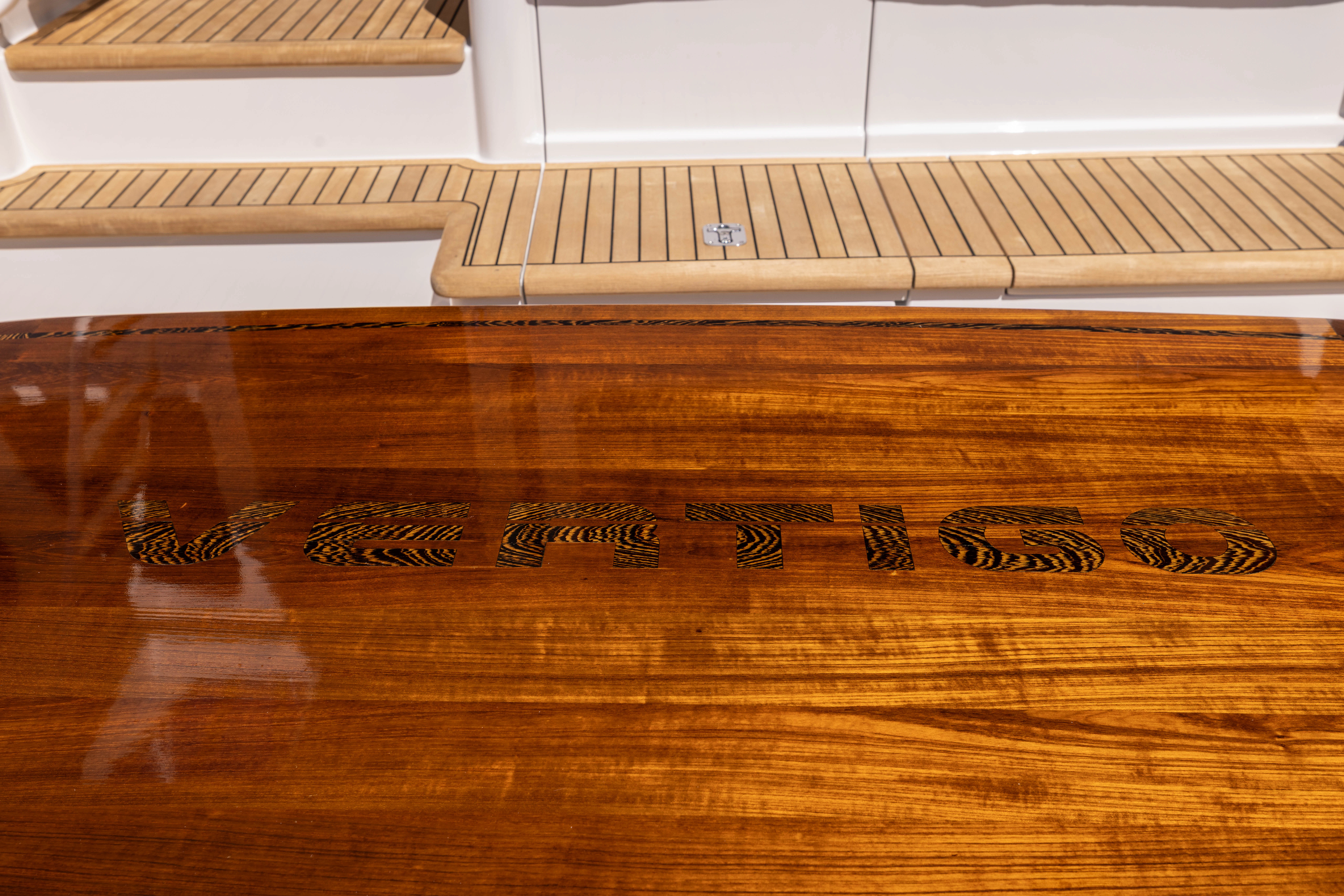 a close-up of a piano keys aboard VERTIGO Yacht for Sale