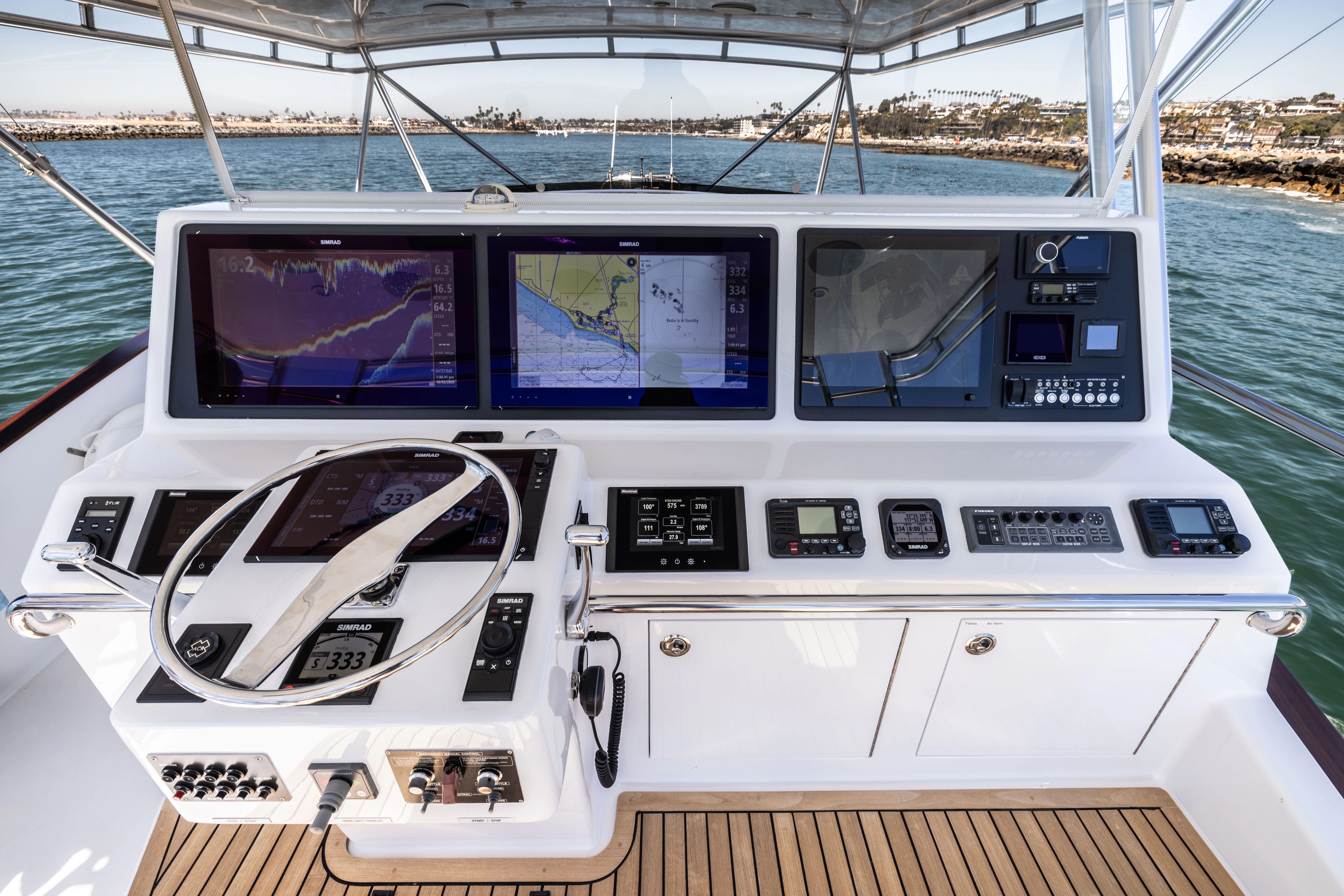 a boat on the water aboard VERTIGO Yacht for Sale