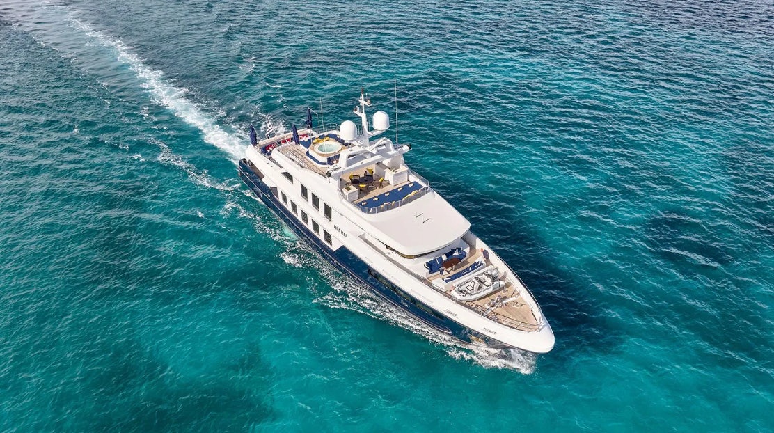 a boat on the water aboard TIMBUKTU Yacht for Charter