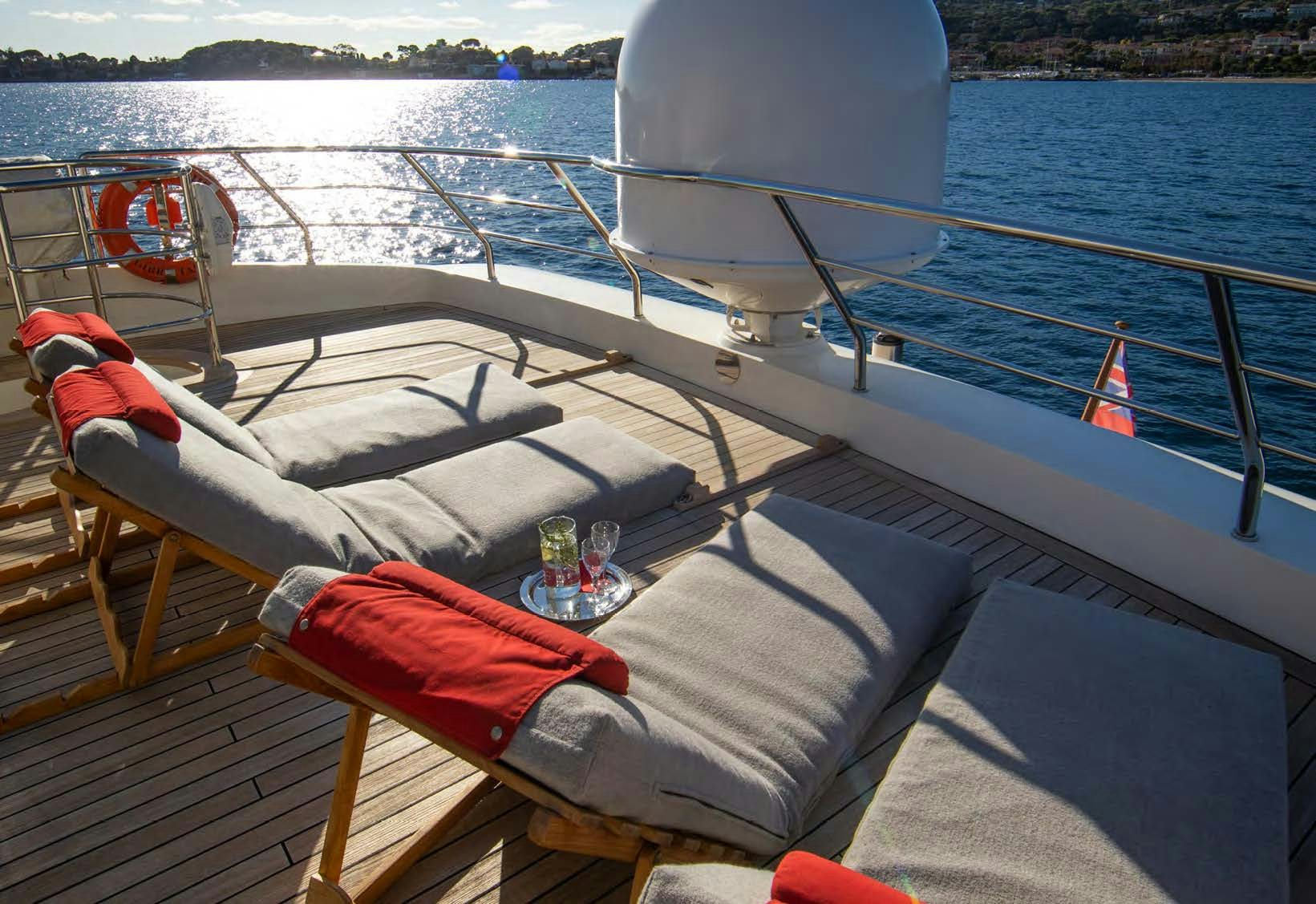 a boat on the water aboard VIKING III Yacht for Sale