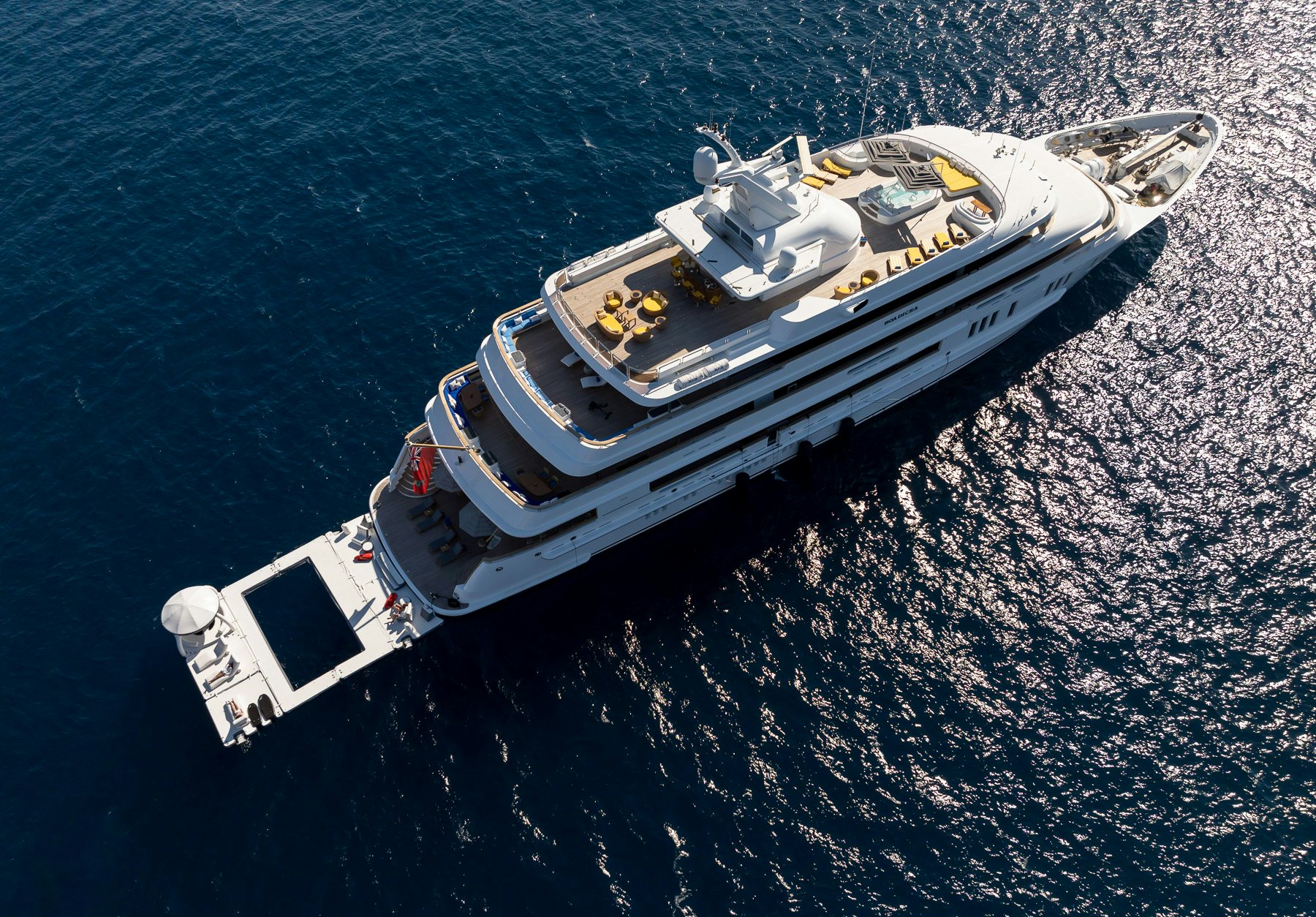 a boat on the water aboard BOADICEA Yacht for Charter