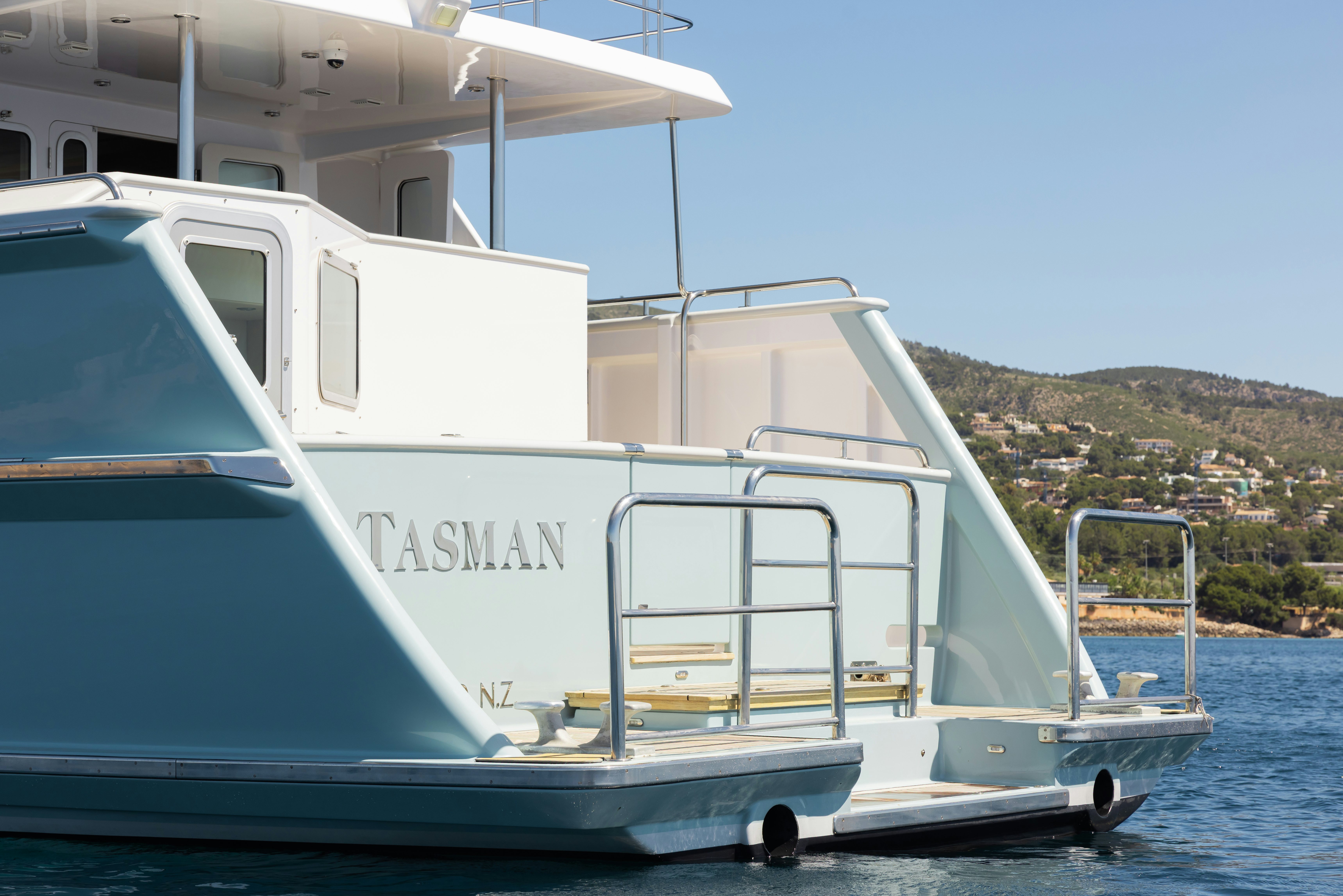 a boat on the water aboard TASMAN Yacht for Sale