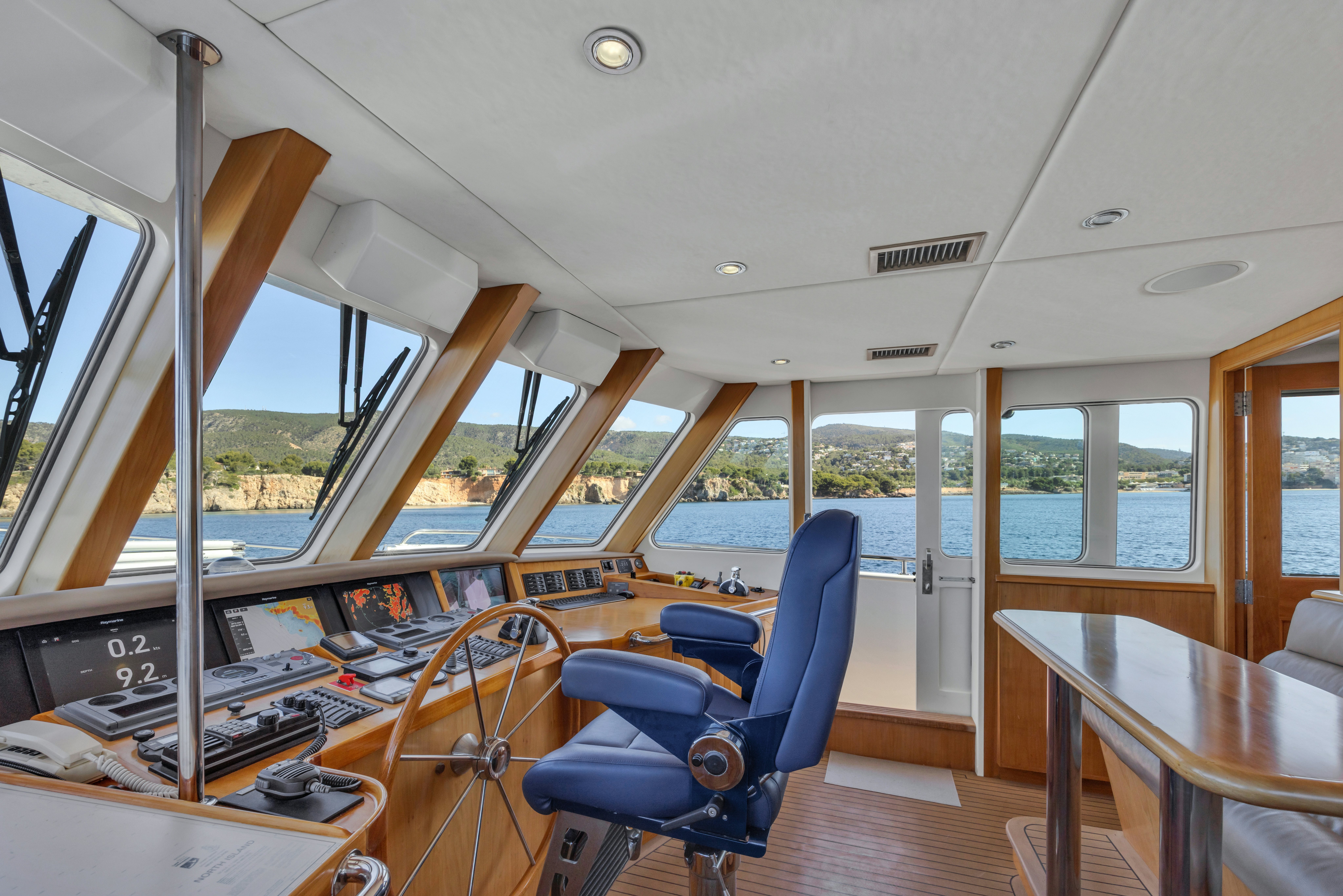 inside of a bus aboard TASMAN Yacht for Sale