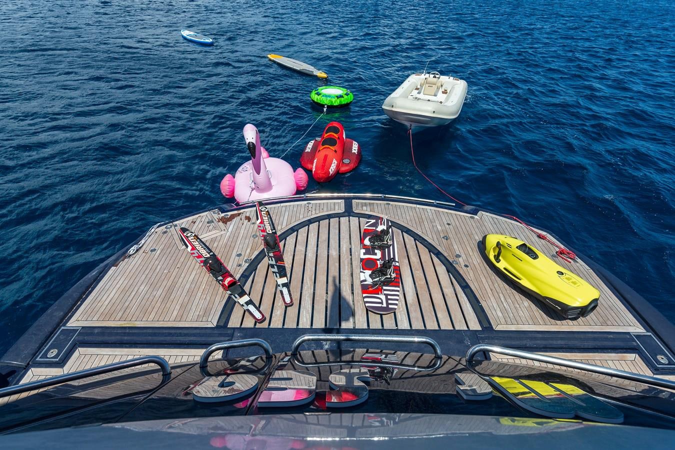 a boat with a toy on it aboard MR SEA Yacht for Sale