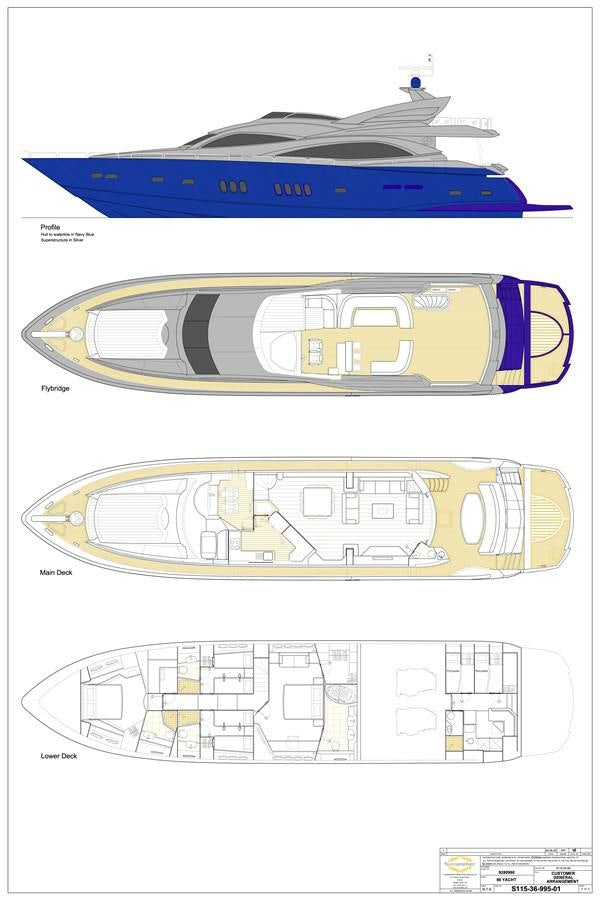diagram aboard MR SEA Yacht for Sale
