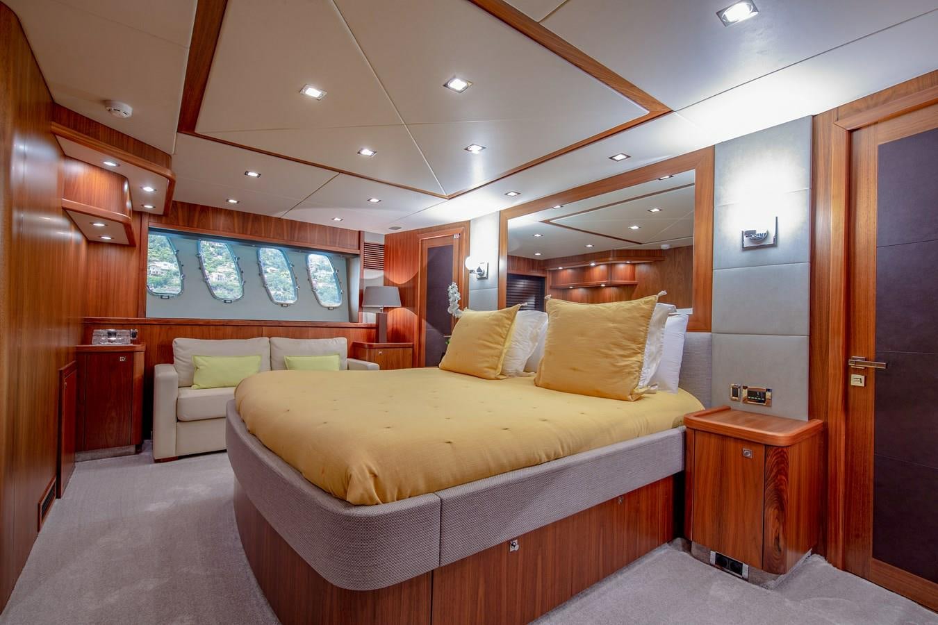 a hotel room with a bed aboard MR SEA Yacht for Sale