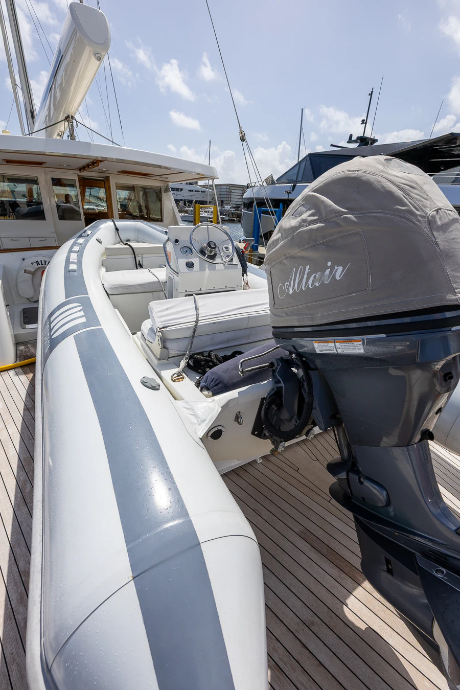 a boat on the water aboard ALTAIR Yacht for Sale