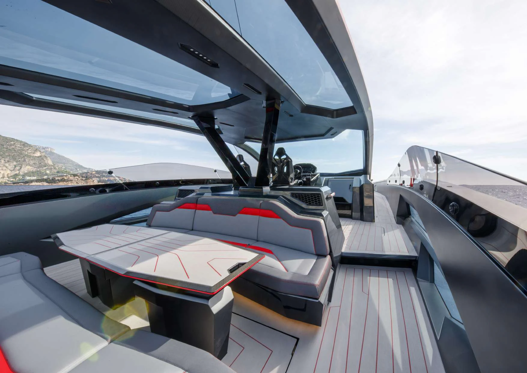 inside of a boat aboard FAST ONE Yacht for Charter