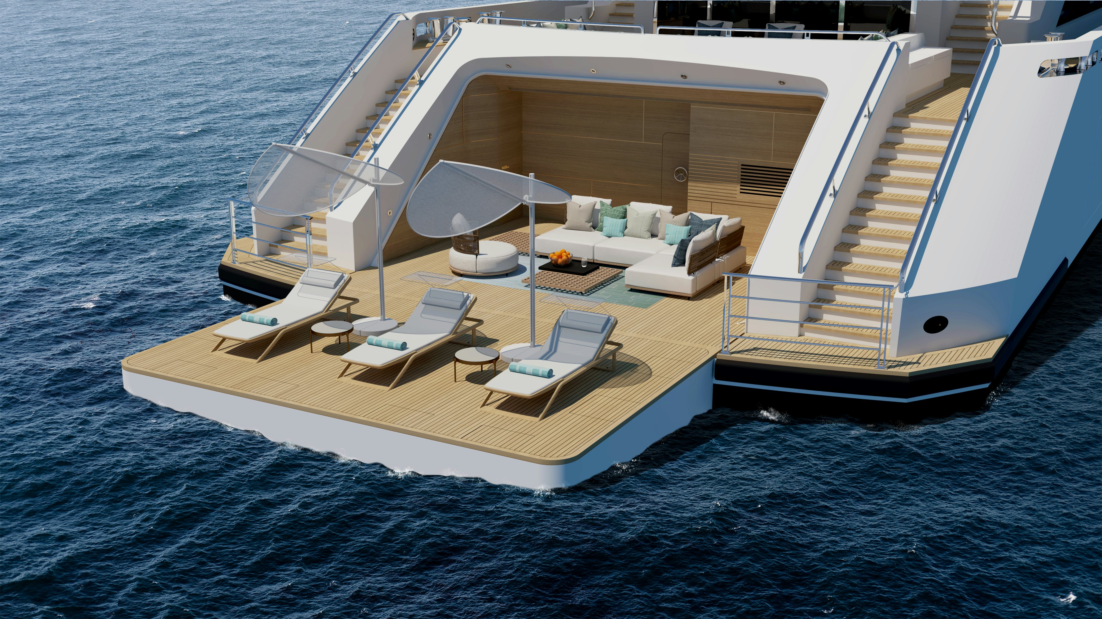 a boat on the water aboard AEGEAN 66M Yacht for Sale